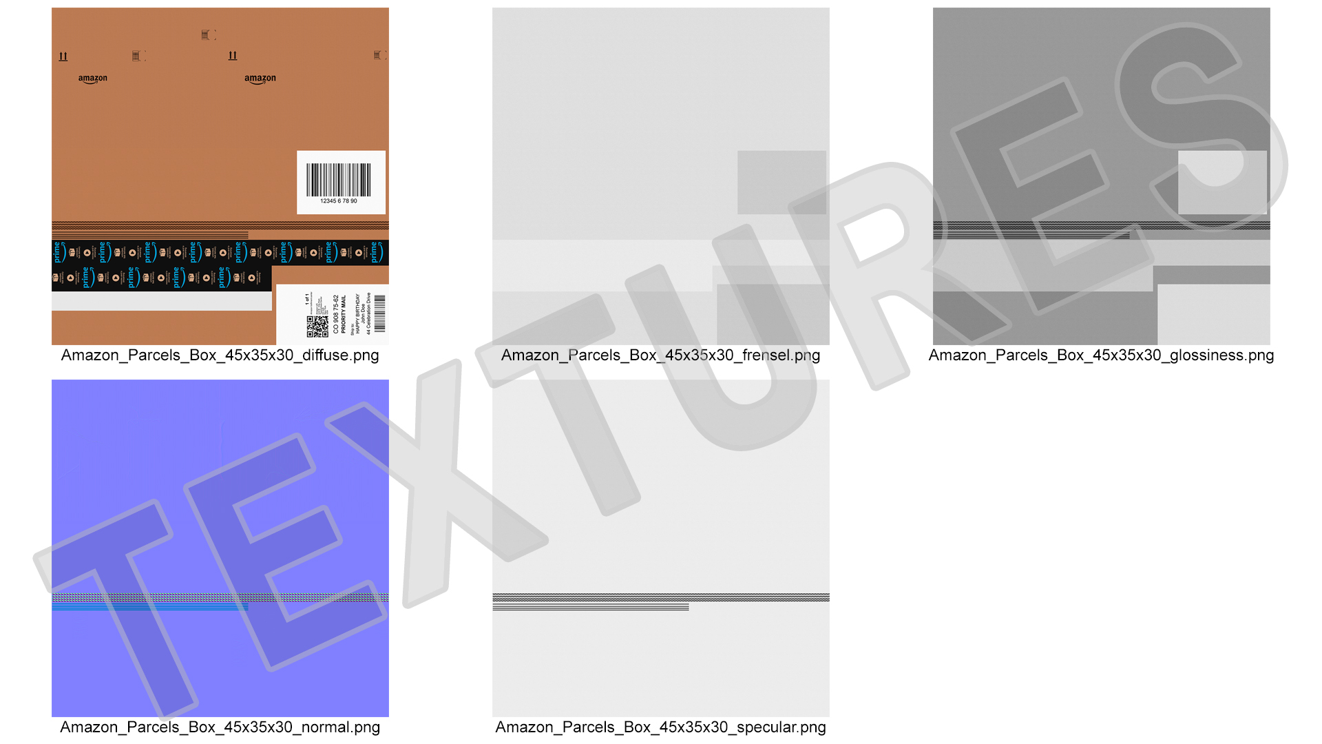 Amazon Parcels Box 45x35x30 3D