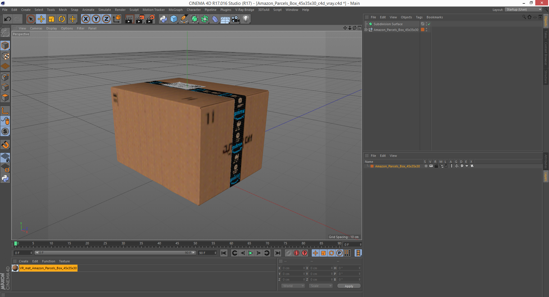 Amazon Parcels Box 45x35x30 3D