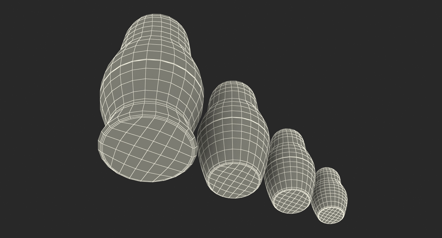 Matryoshka Doll Set 3D model