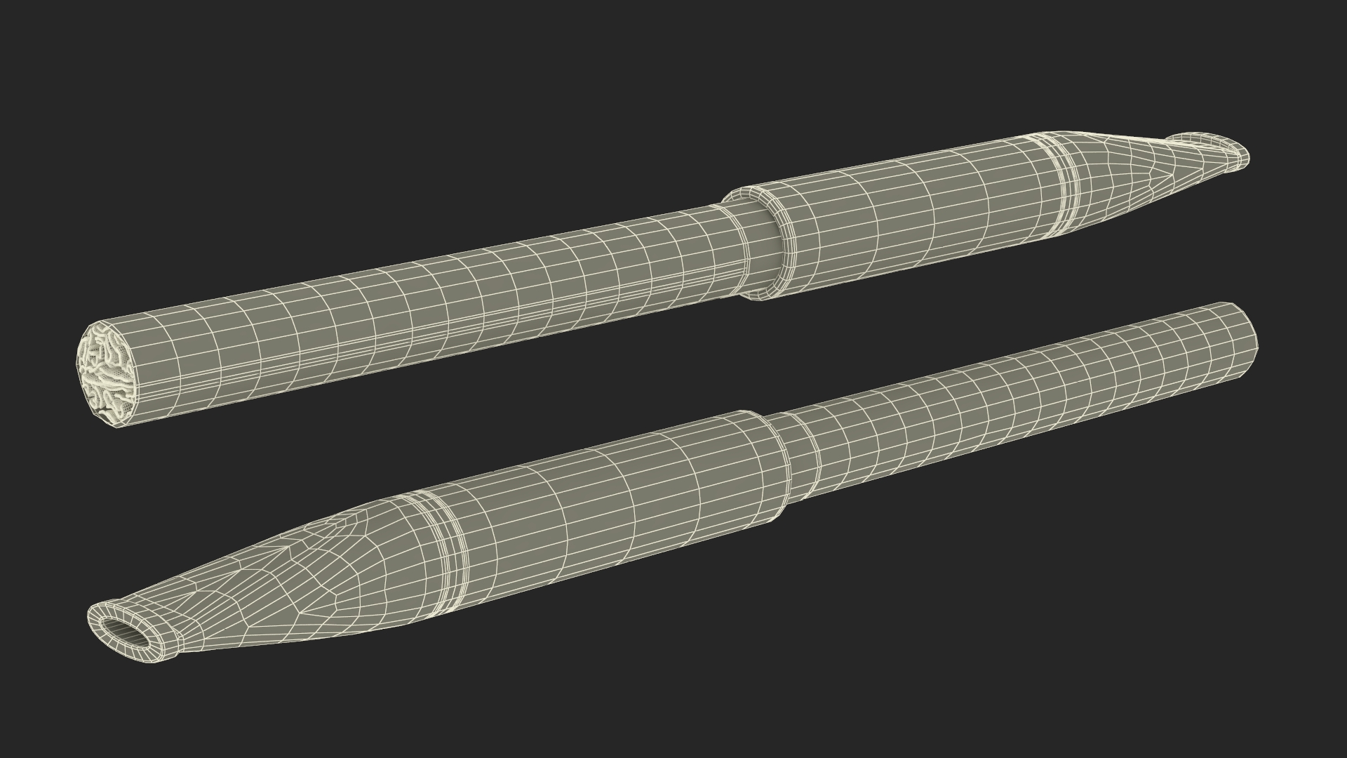 Vintage Cigarette Holder with Cigarette 3D model