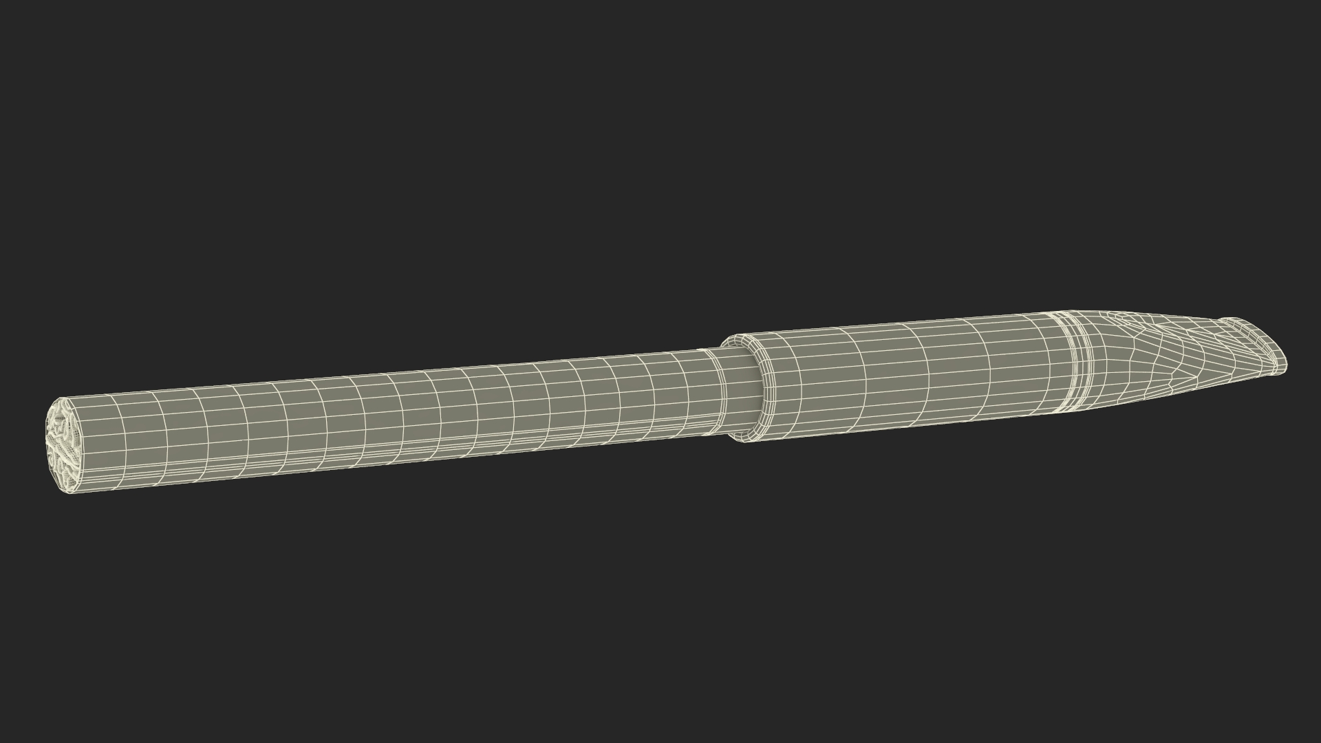 Vintage Cigarette Holder with Cigarette 3D model