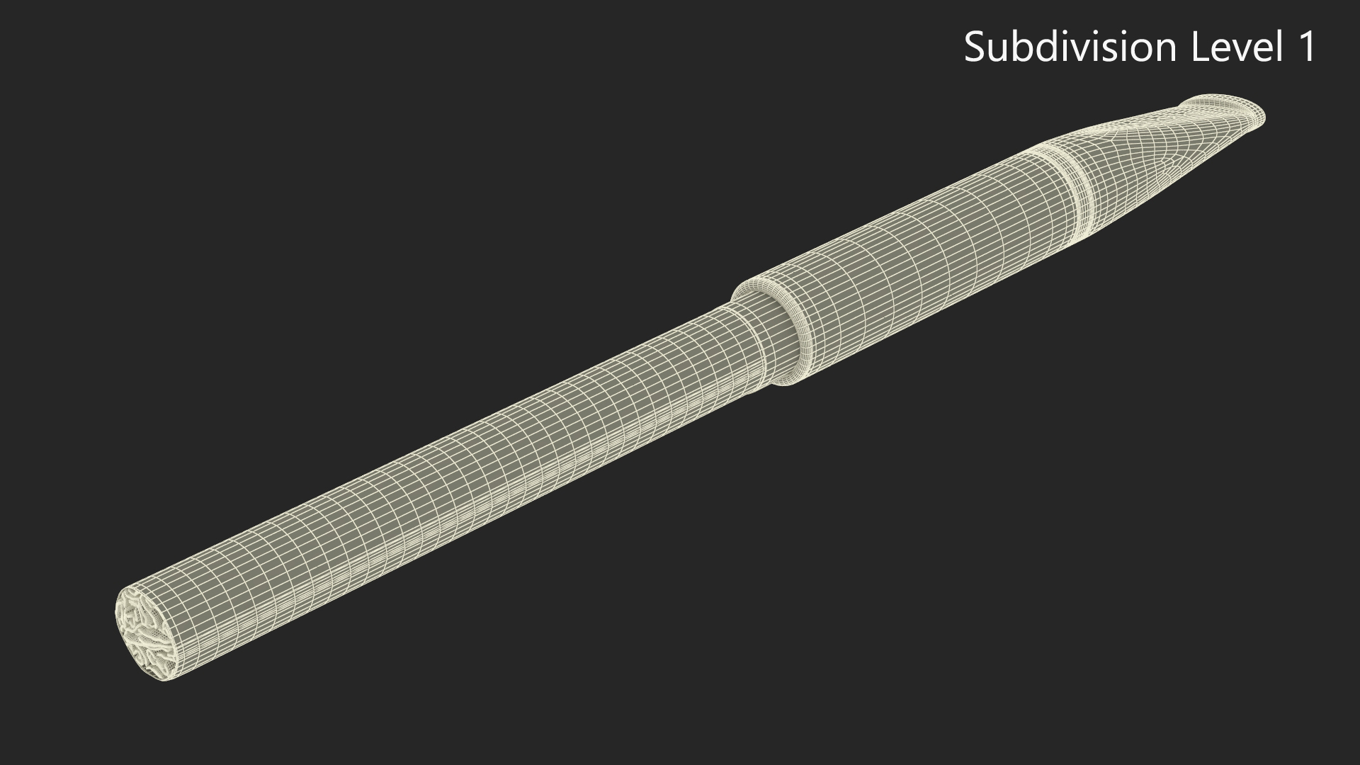 Vintage Cigarette Holder with Cigarette 3D model