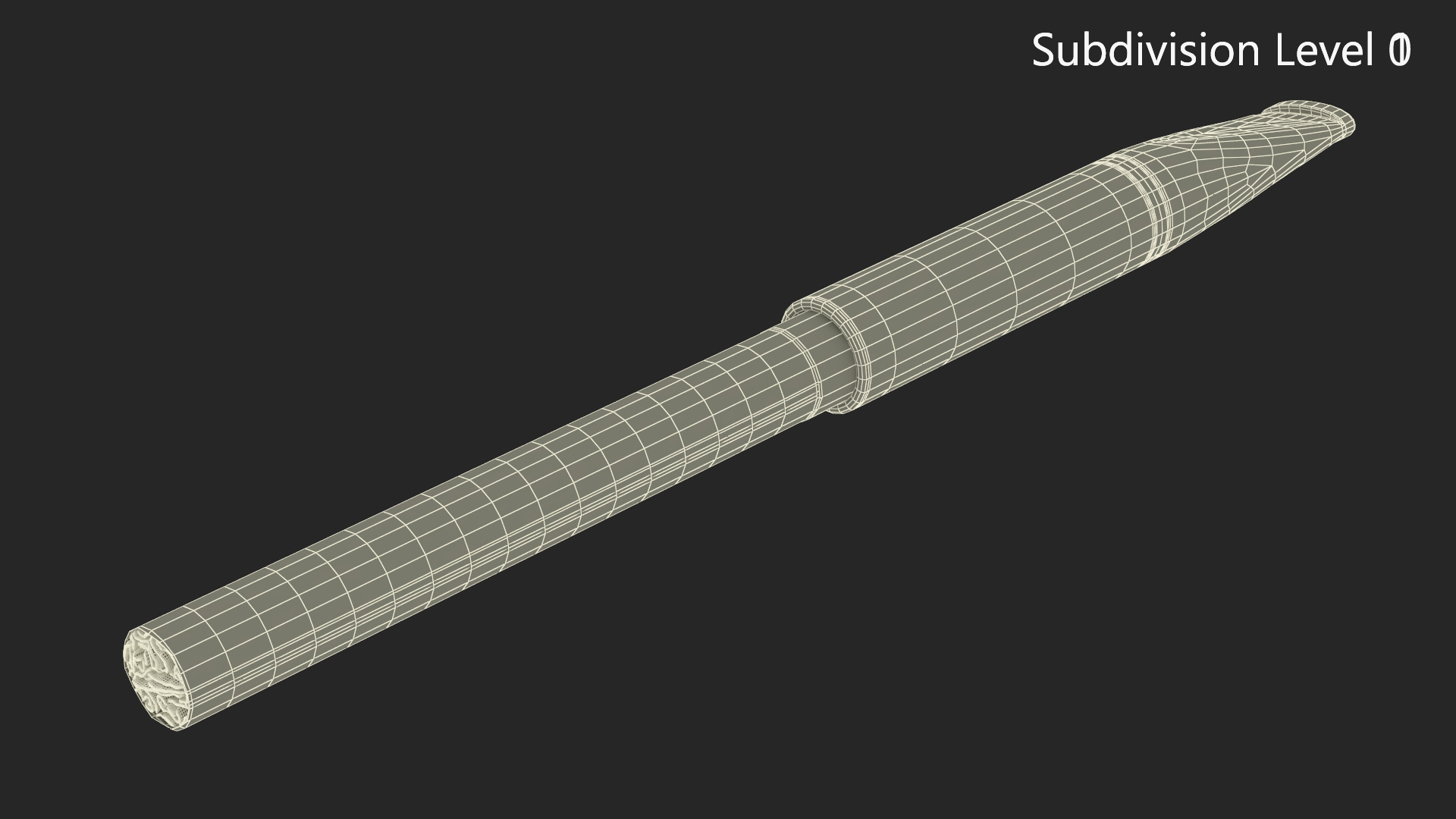 Vintage Cigarette Holder with Cigarette 3D model