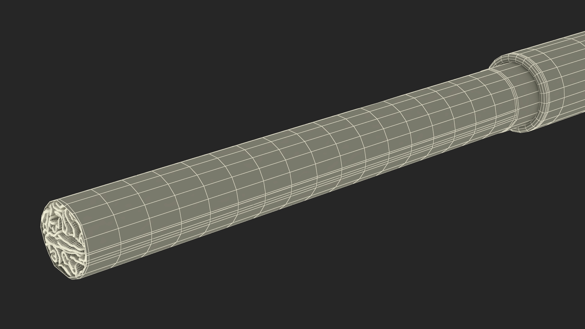 Vintage Cigarette Holder with Cigarette 3D model