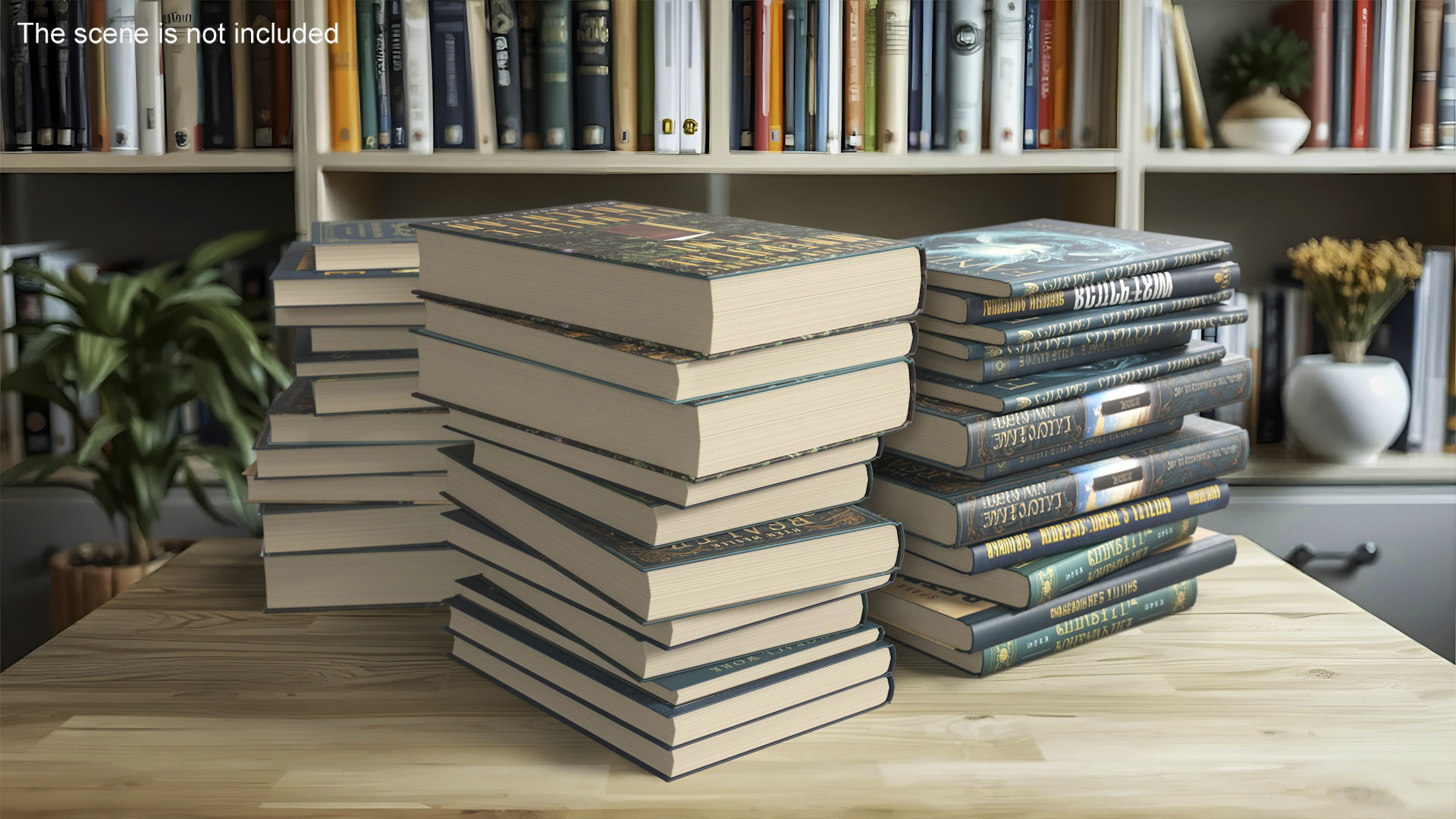 3D Detective Books Stack