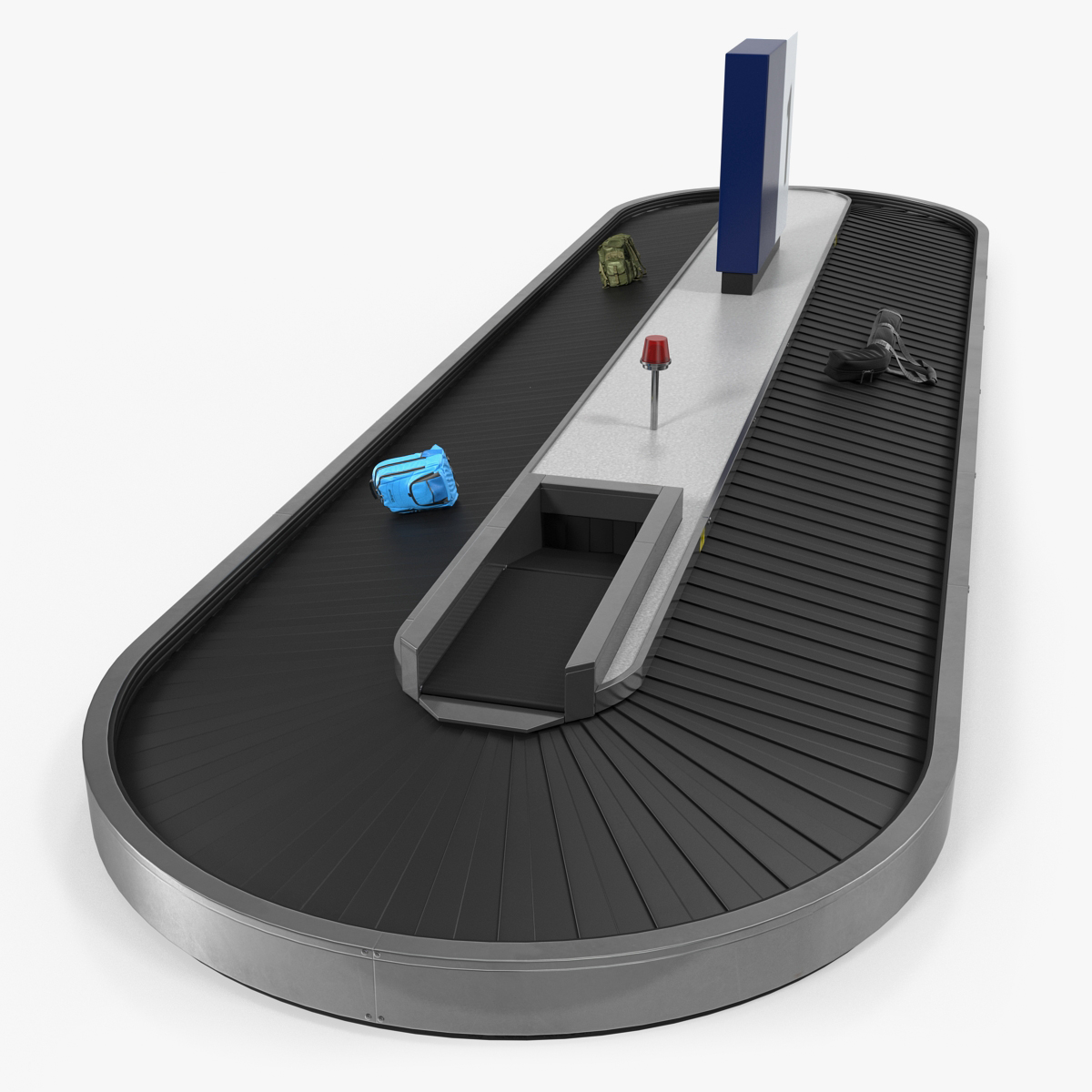 Belt Conveyor Baggage Rigged 3D Model