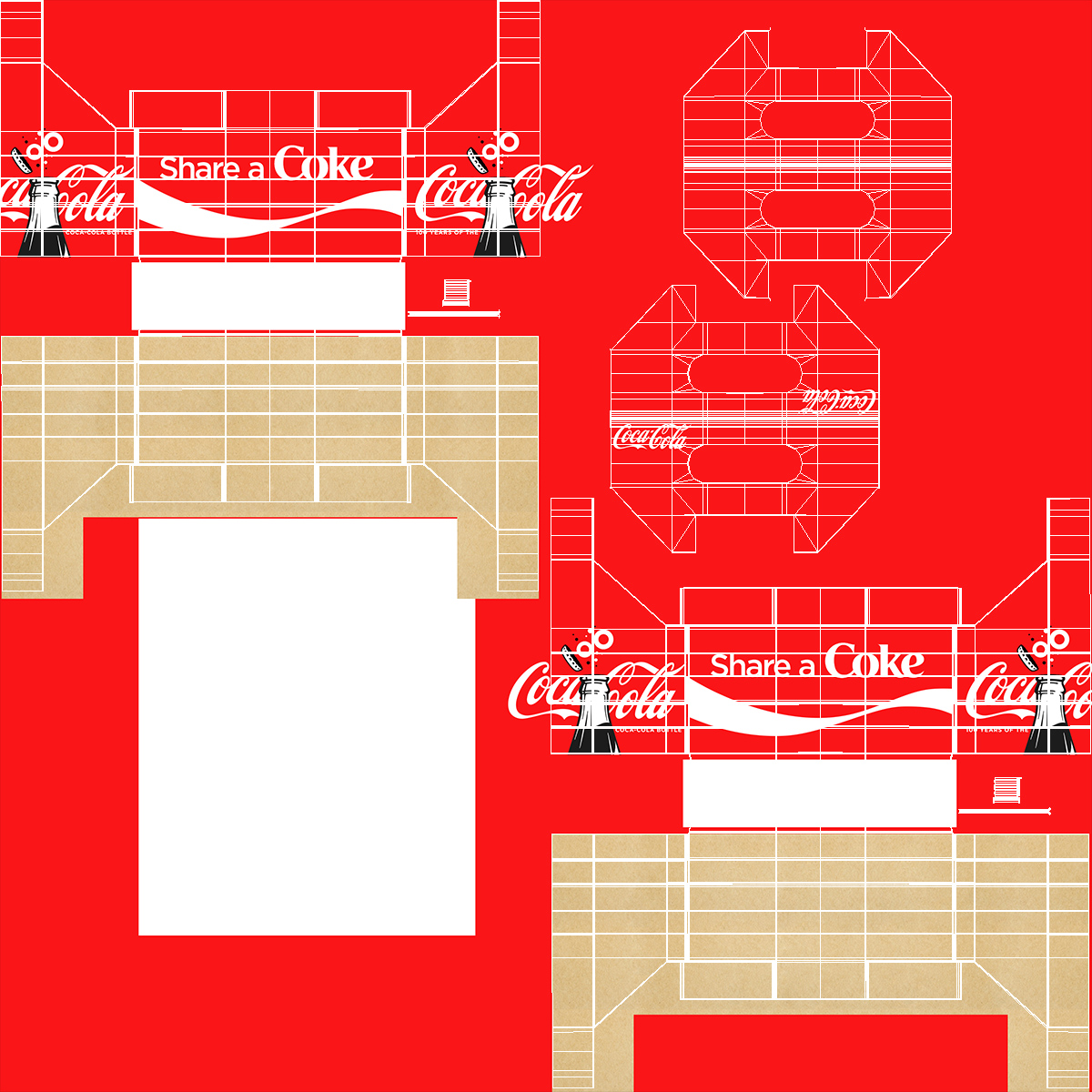 Coca Cola Bottle Package 3D model