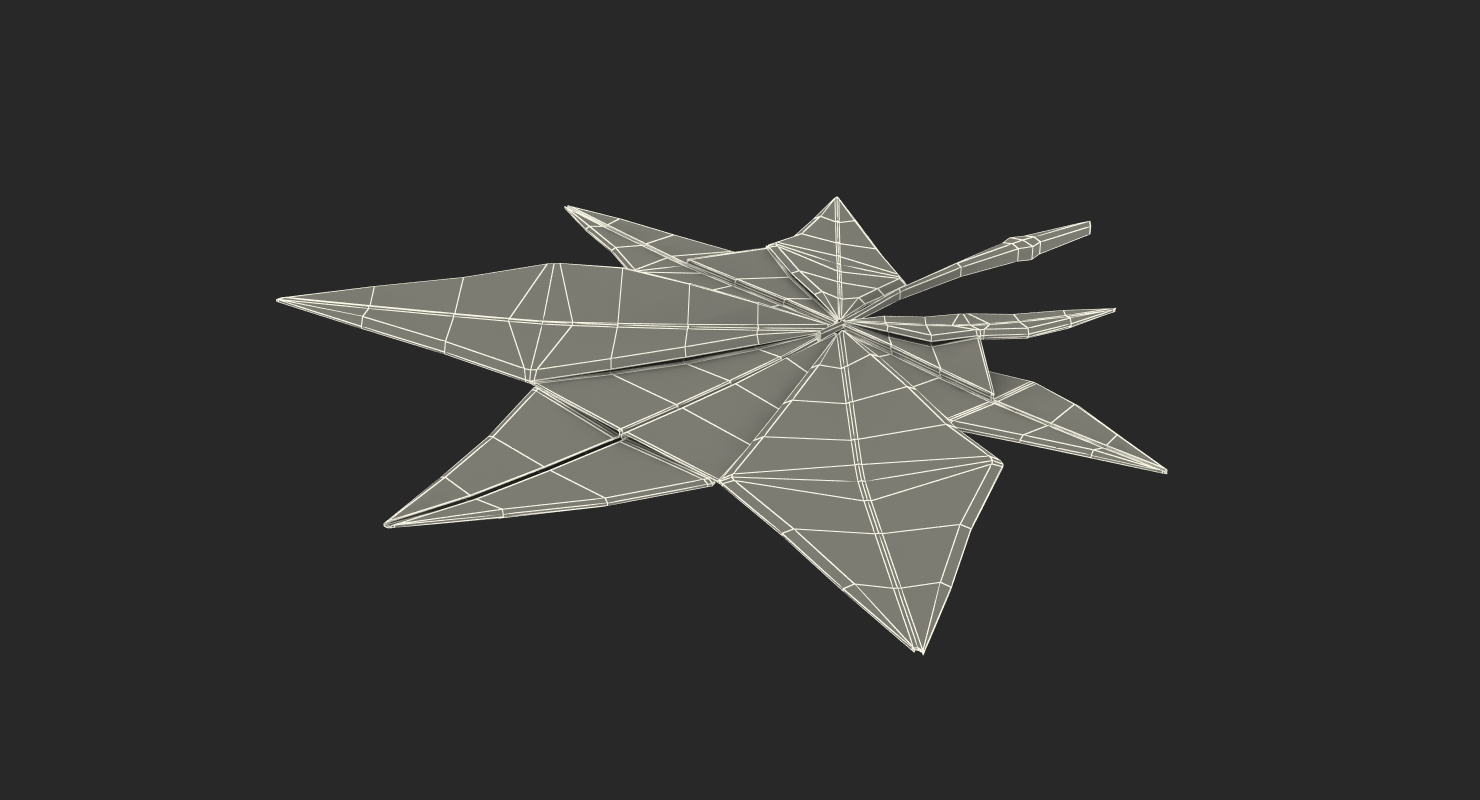 3D Origami Maple Leaf model