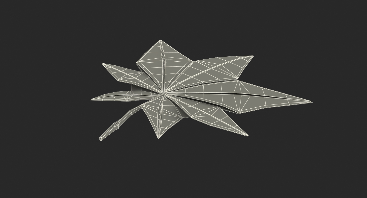3D Origami Maple Leaf model