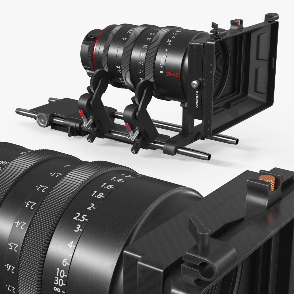 Cinematography Lens 3D model preview