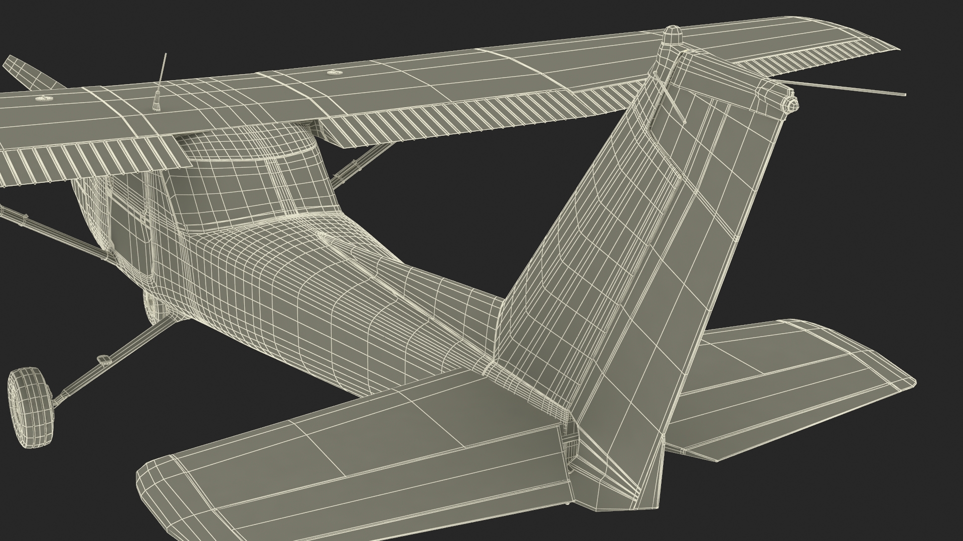 Single Engine Propeller Aircraft Cessna 150 Rigged for Maya 3D model