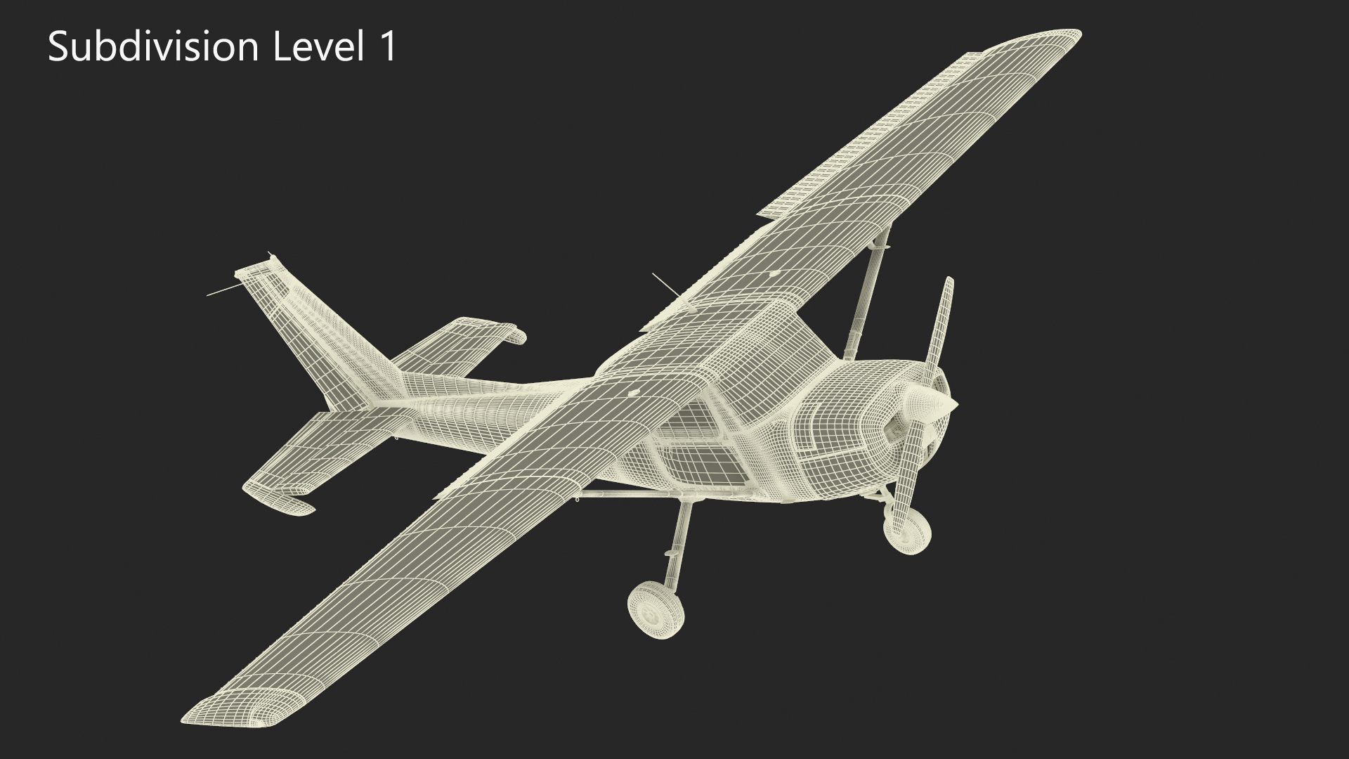 Single Engine Propeller Aircraft Cessna 150 Rigged for Maya 3D model
