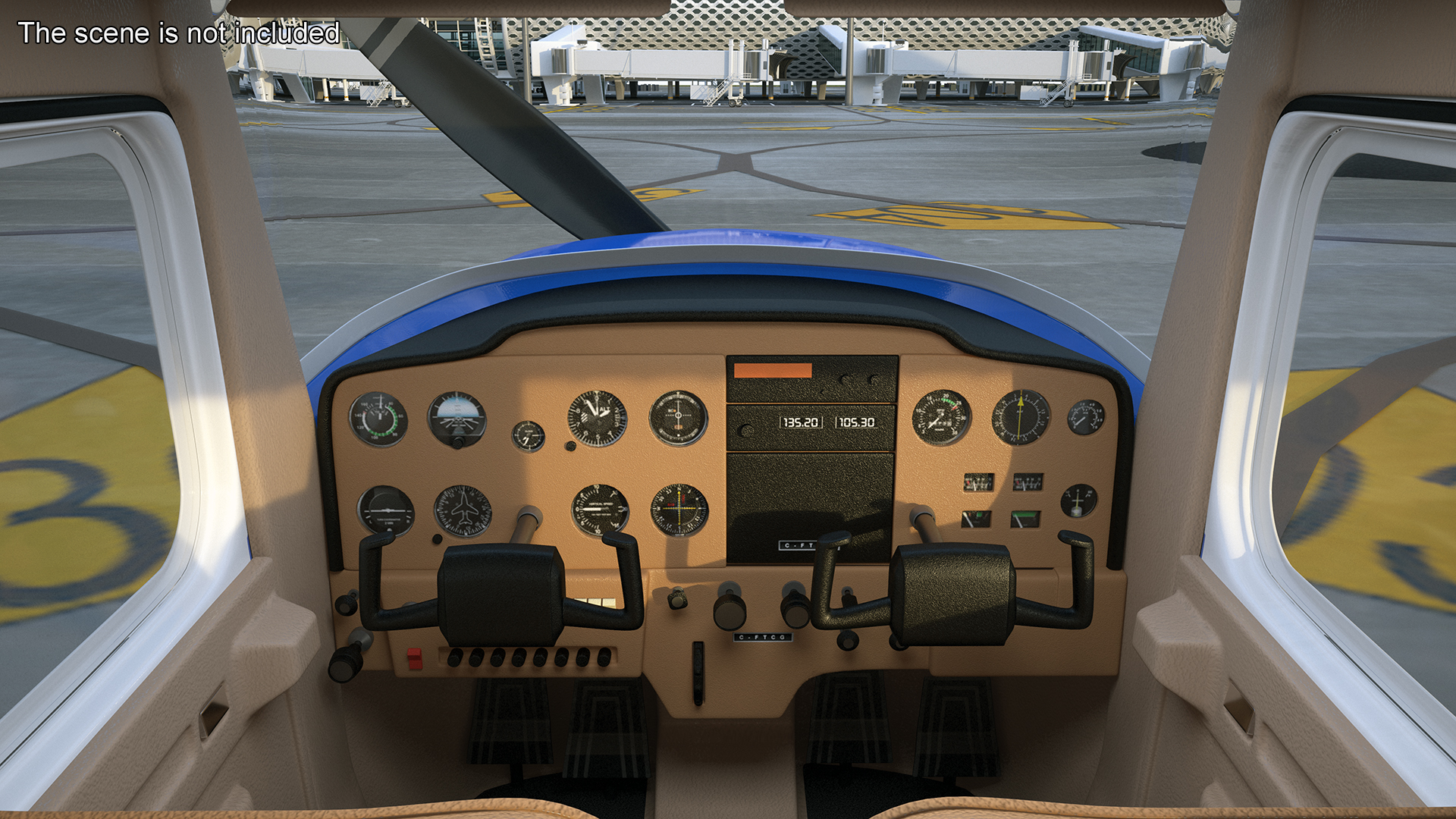 Single Engine Propeller Aircraft Cessna 150 Rigged for Maya 3D model