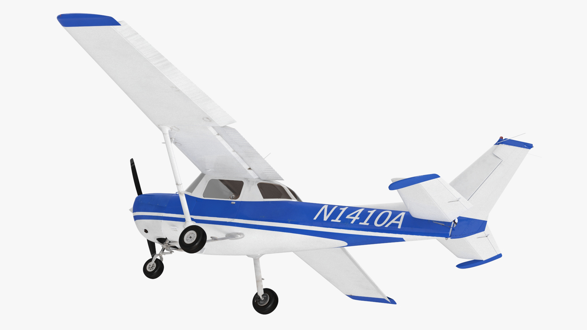 Single Engine Propeller Aircraft Cessna 150 Rigged for Maya 3D model