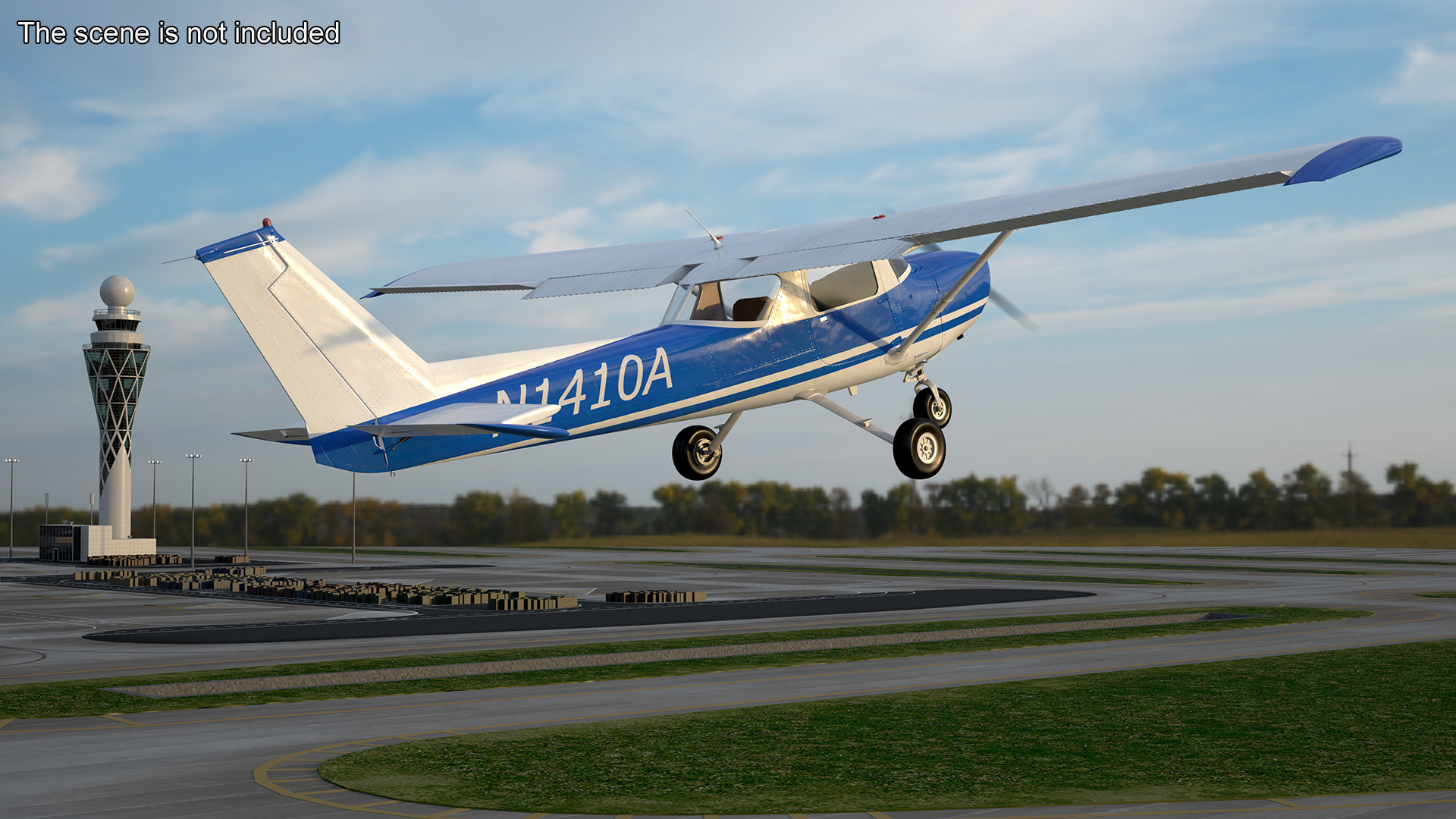 Single Engine Propeller Aircraft Cessna 150 Rigged for Maya 3D model