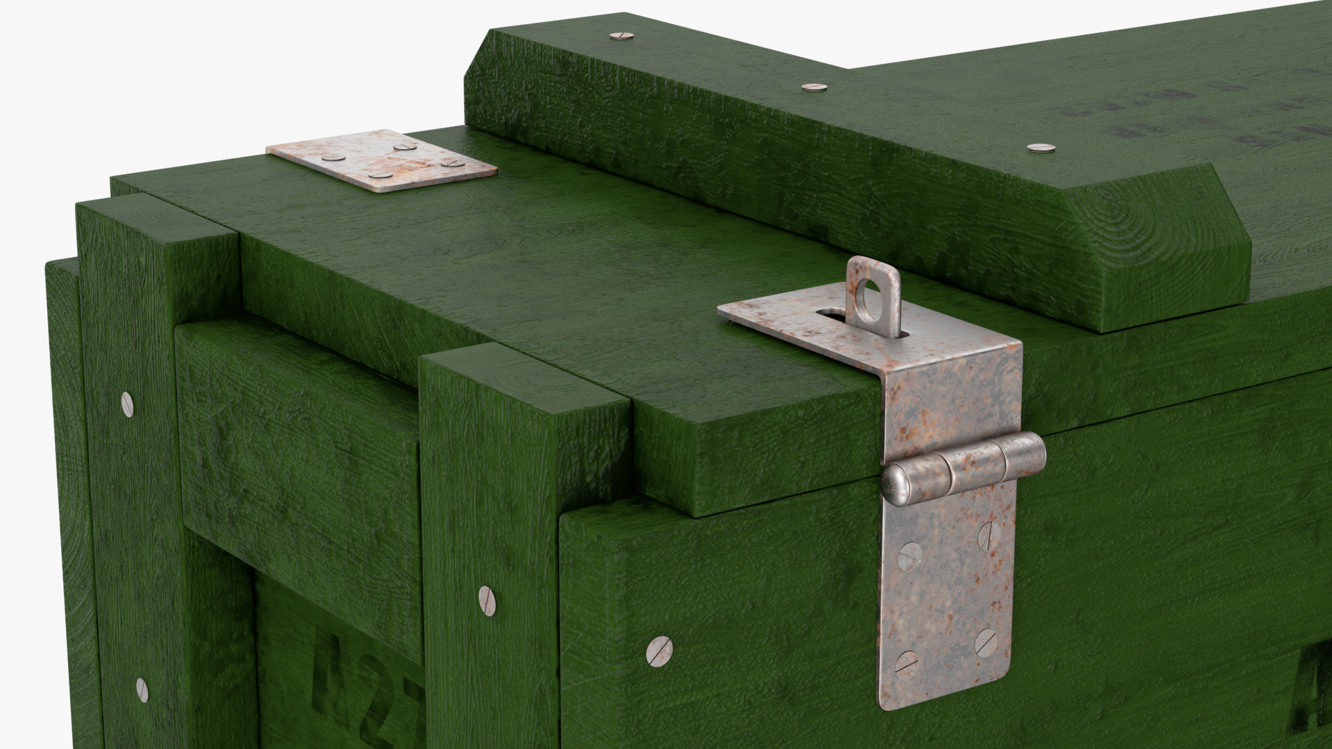 3D Military Anti-Tank Mine Wooden Crate