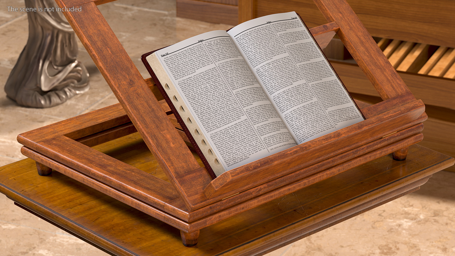 3D model Folding Wooden Book Stand