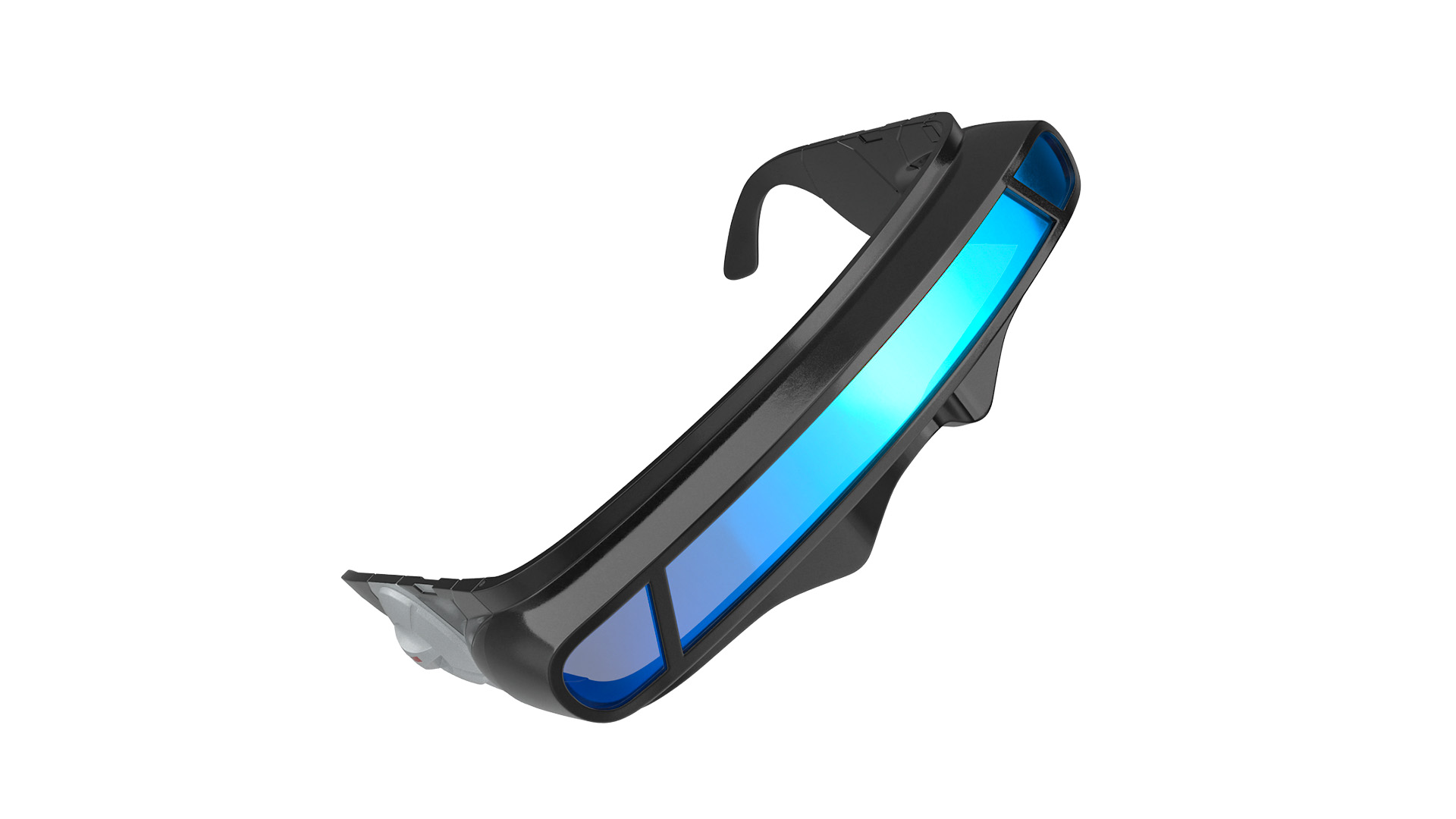 Futuristic Mono Lens Sunglasses Black 3D