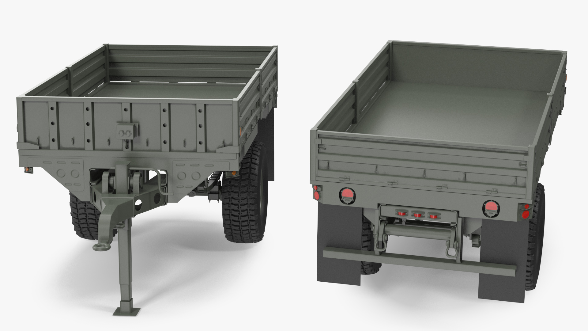 Military Cargo Trailer 3D