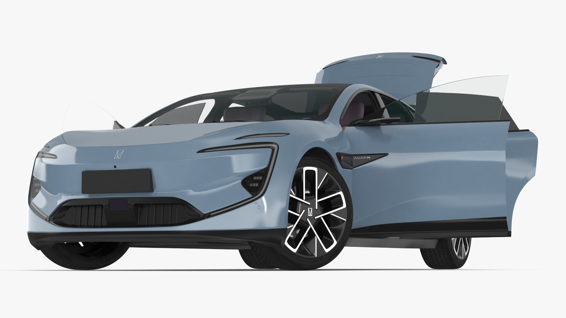 Avatr 12 EV Blue Color 3D