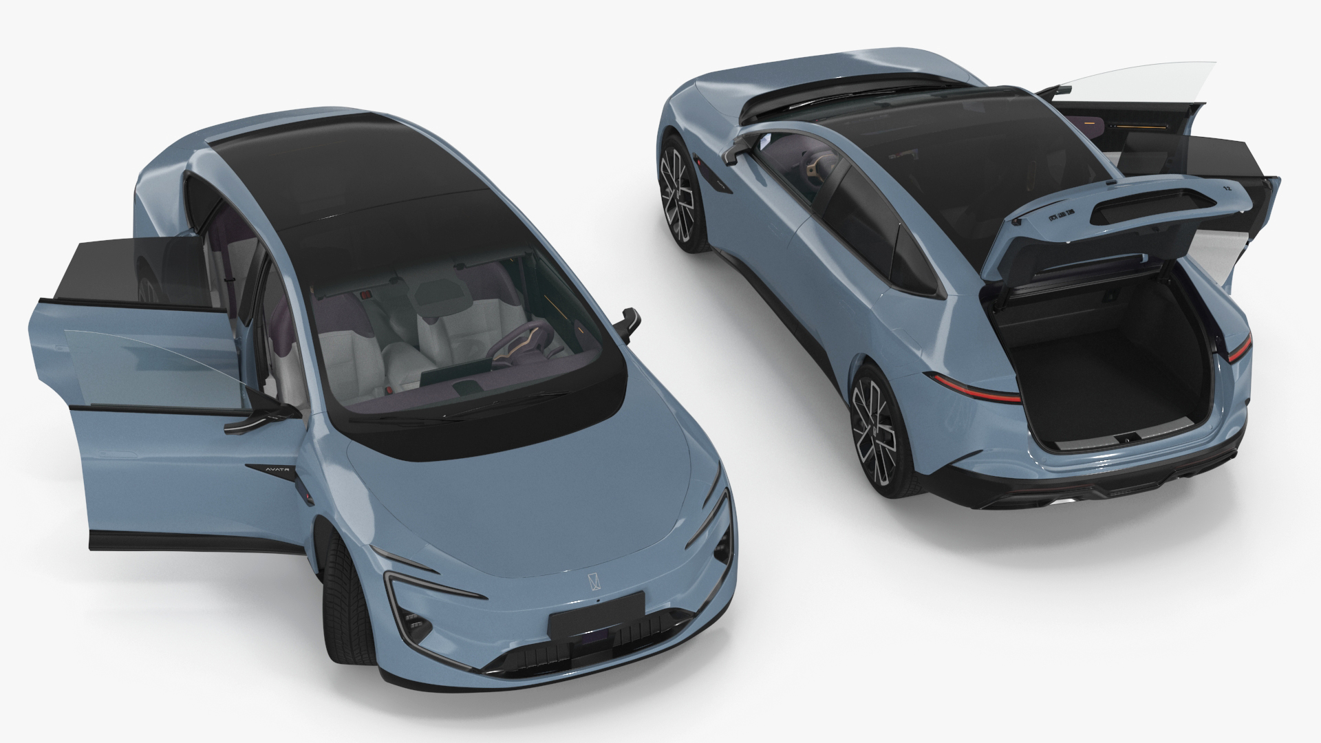Avatr 12 EV Blue Color 3D