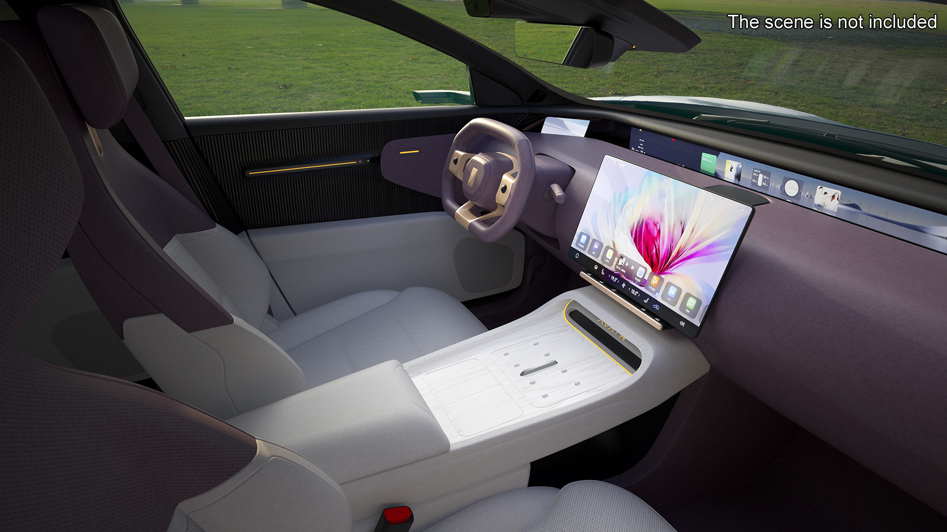 Avatr 12 EV Blue Color 3D
