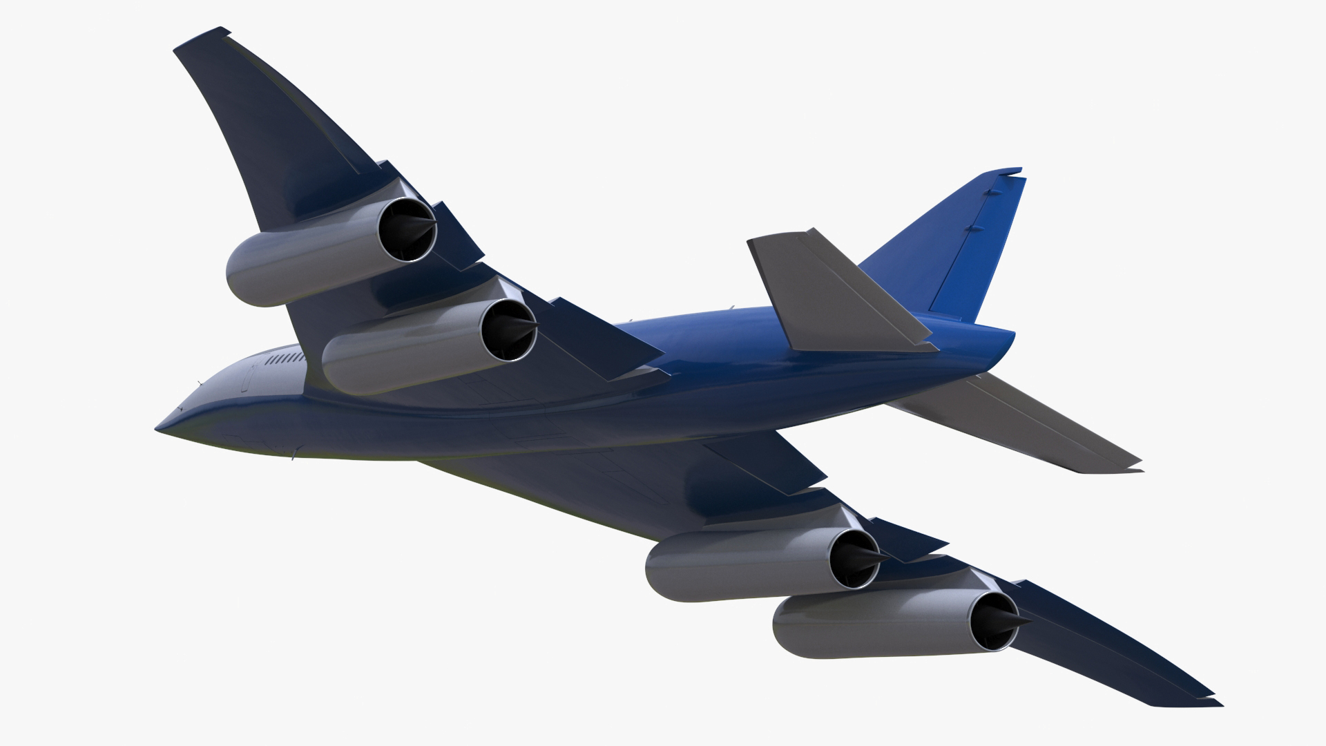 Supersonic Passenger Jet Generic Rigged 3D model