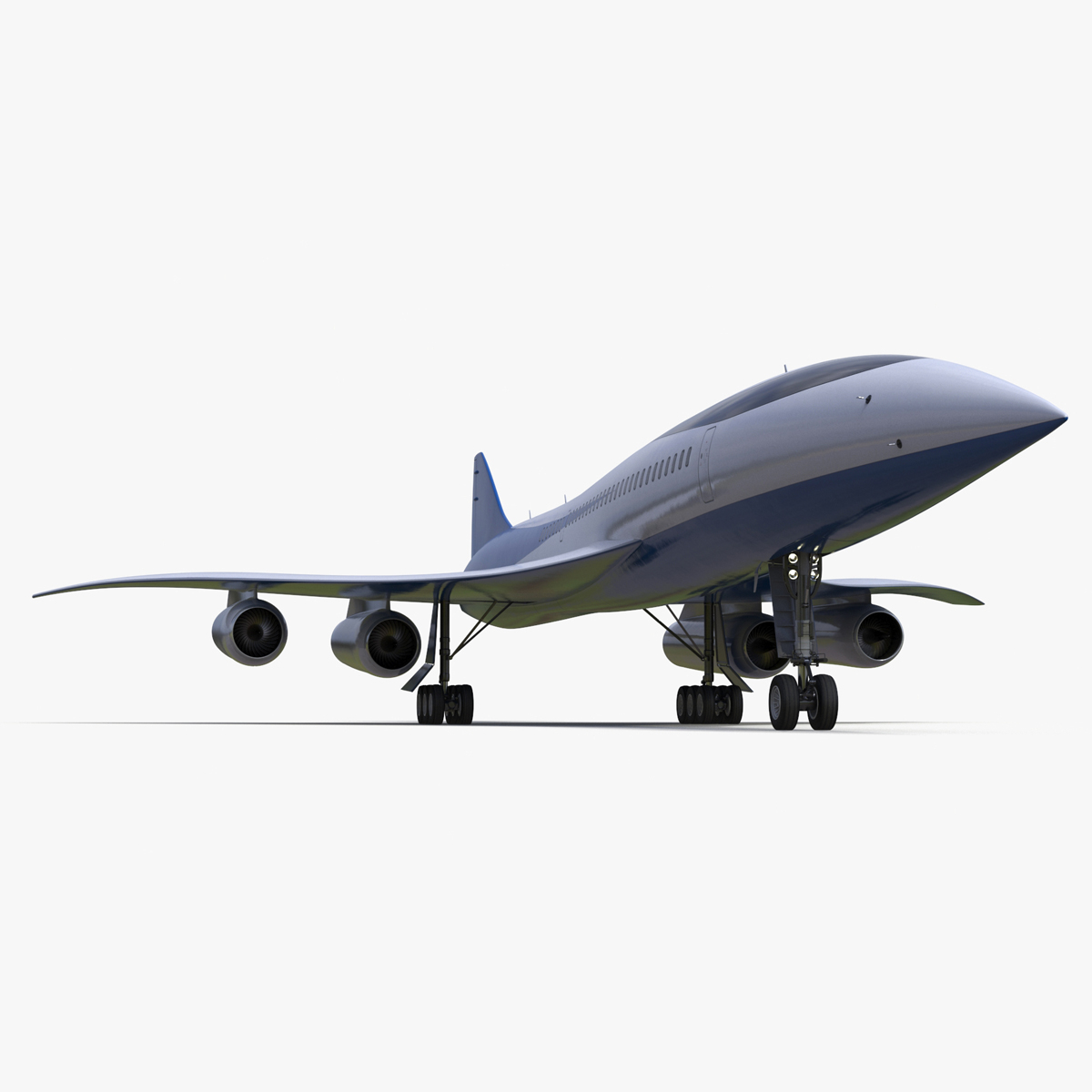 Supersonic Passenger Jet Generic Rigged 3D model