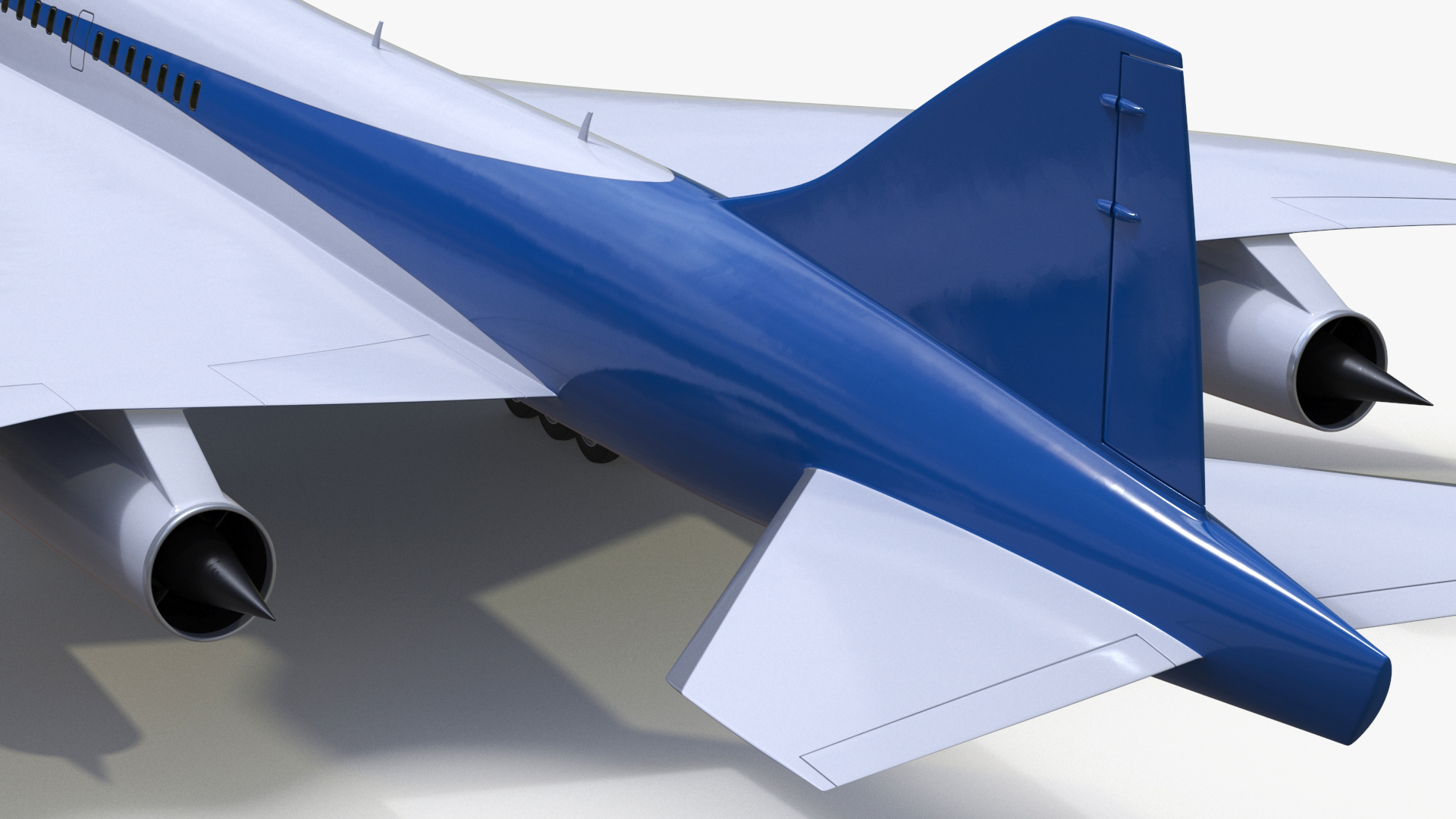 Supersonic Passenger Jet Generic Rigged 3D model