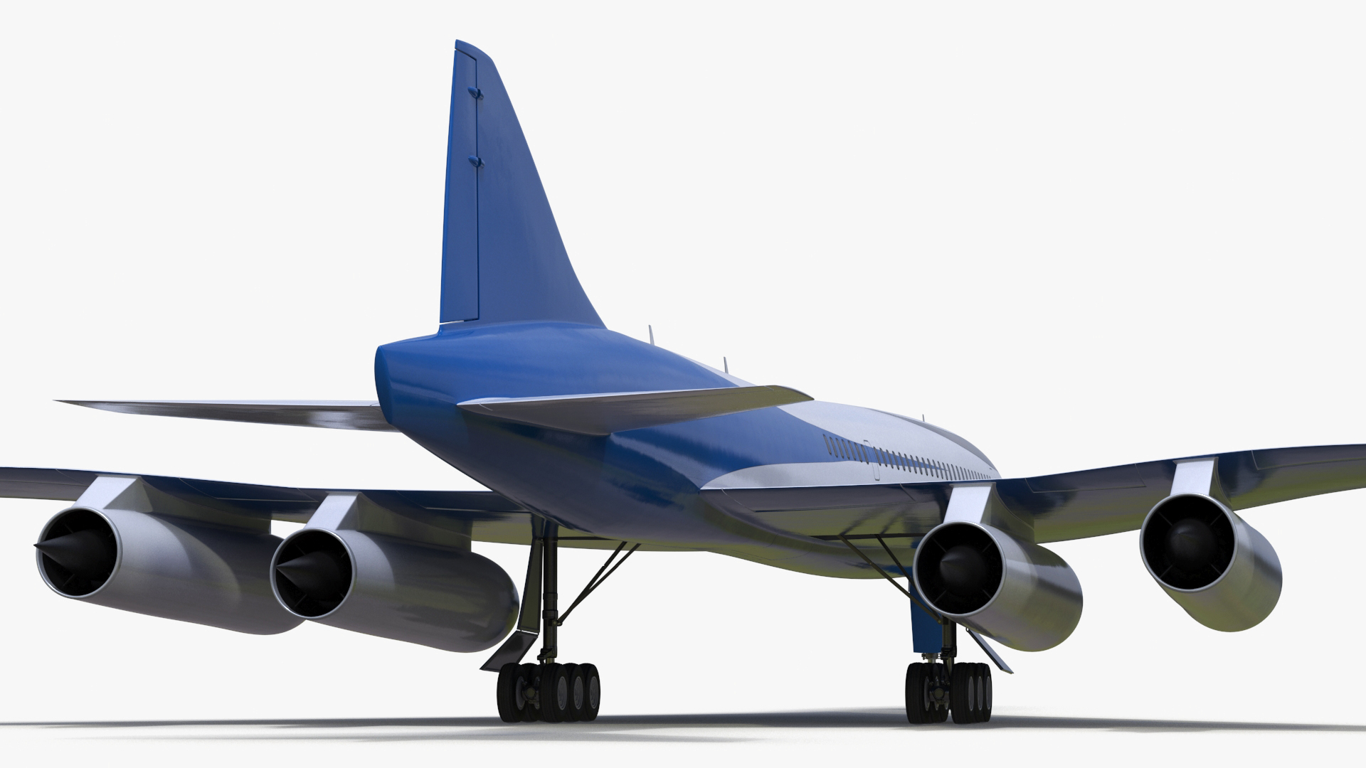Supersonic Passenger Jet Generic Rigged 3D model