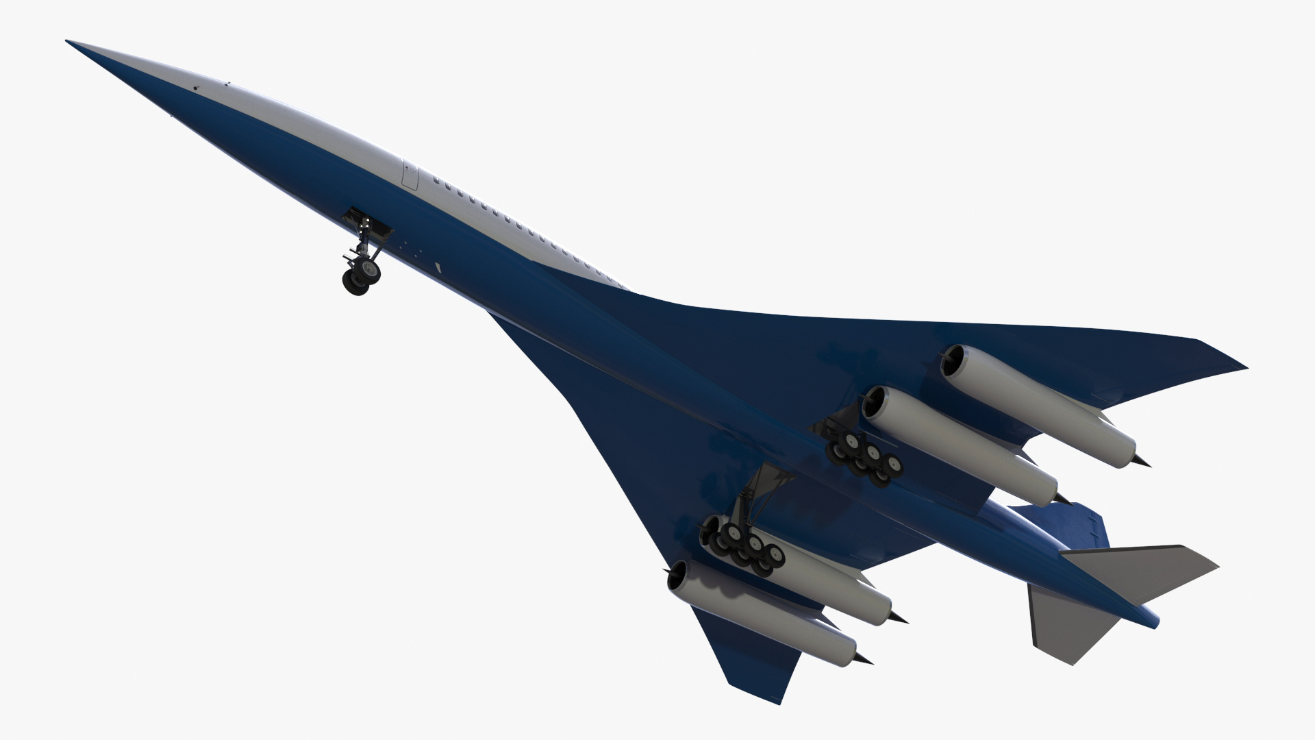 Supersonic Passenger Jet Generic Rigged 3D model
