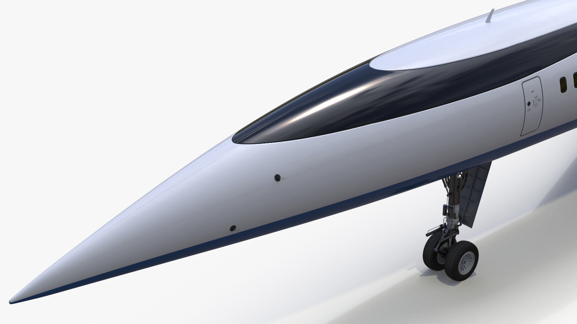 Supersonic Passenger Jet Generic Rigged 3D model