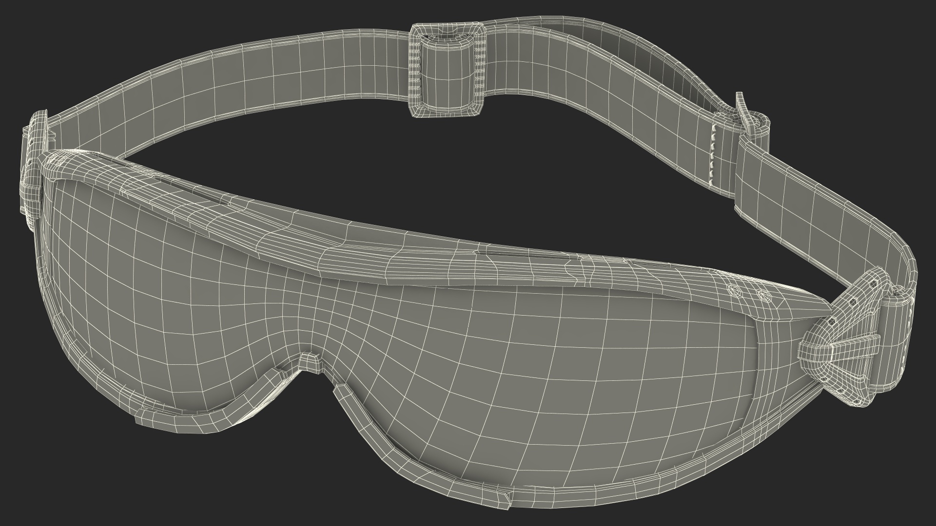 Blue Polarized Ski Sunglasses 3D model
