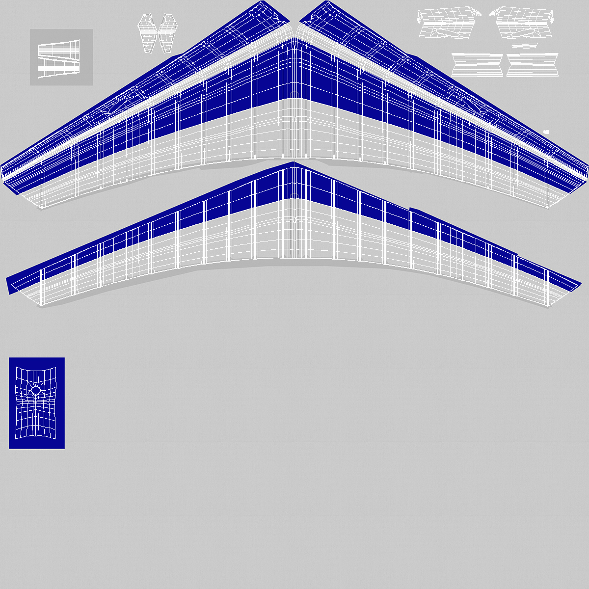 3D model Hang Glider with Inflatable Pontoon