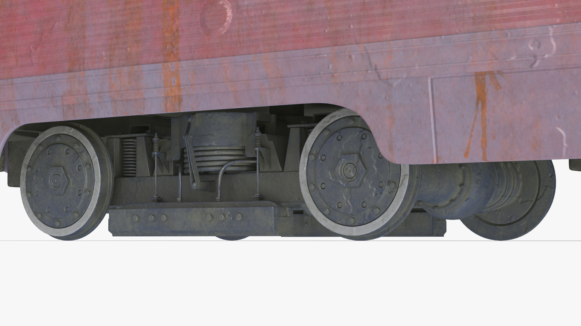 3D Retro Tram KTM-5 Old Rigged for Cinema 4D
