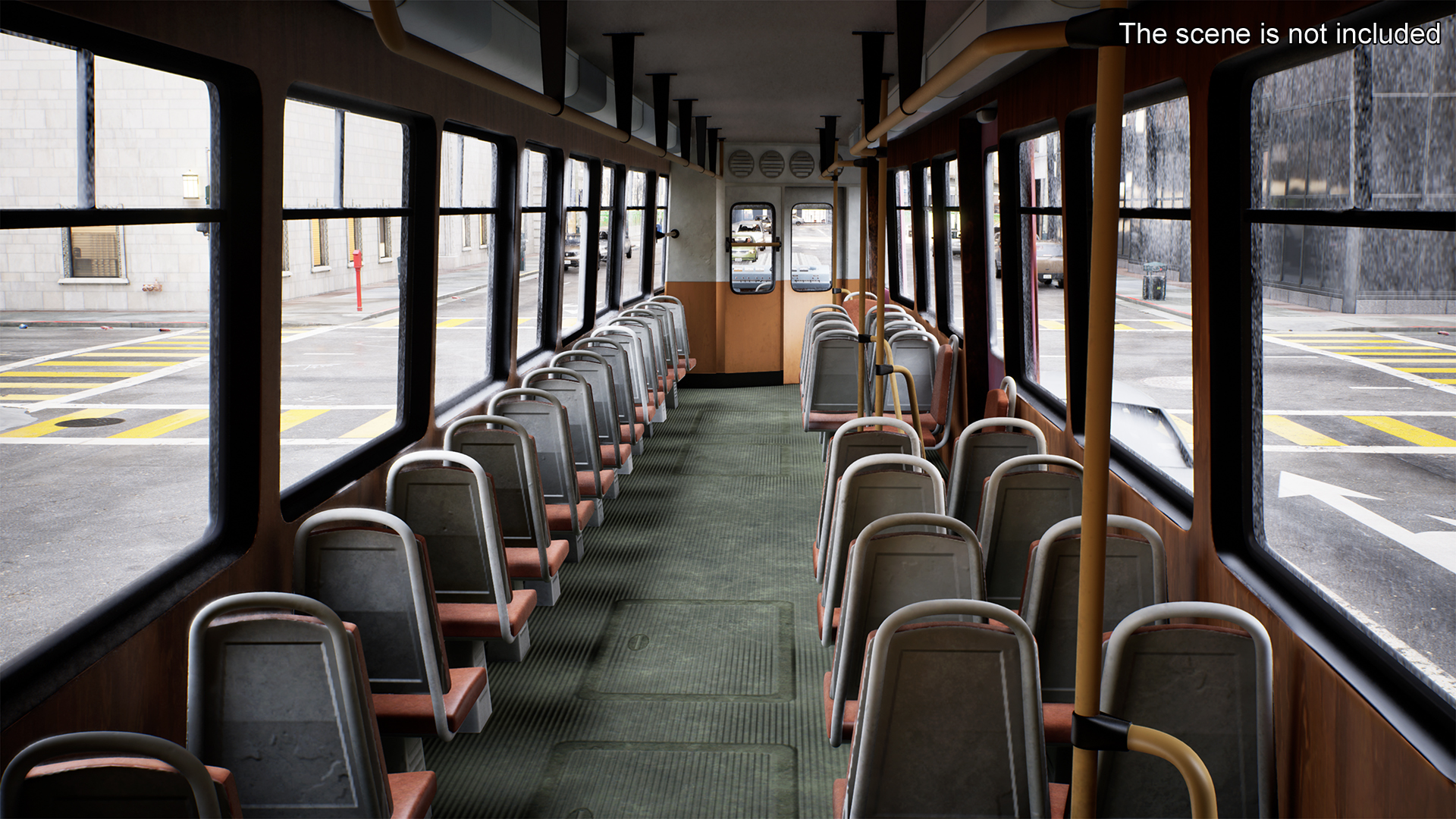 3D Retro Tram KTM-5 Old Rigged for Cinema 4D