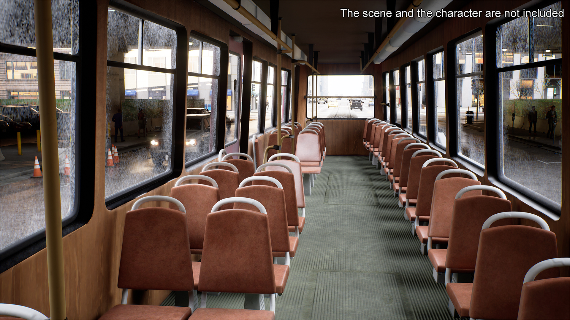 3D Retro Tram KTM-5 Old Rigged for Cinema 4D