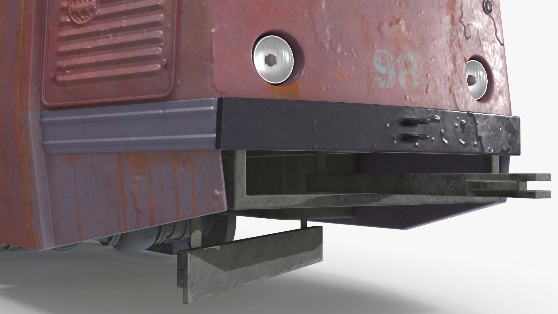 3D Retro Tram KTM-5 Old Rigged for Cinema 4D