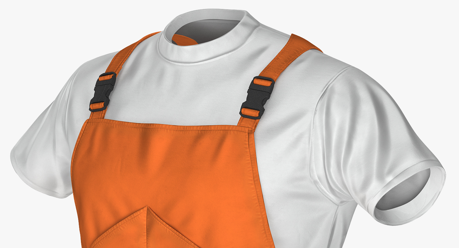 3D model Orange Waterproof Mens Work Uniform