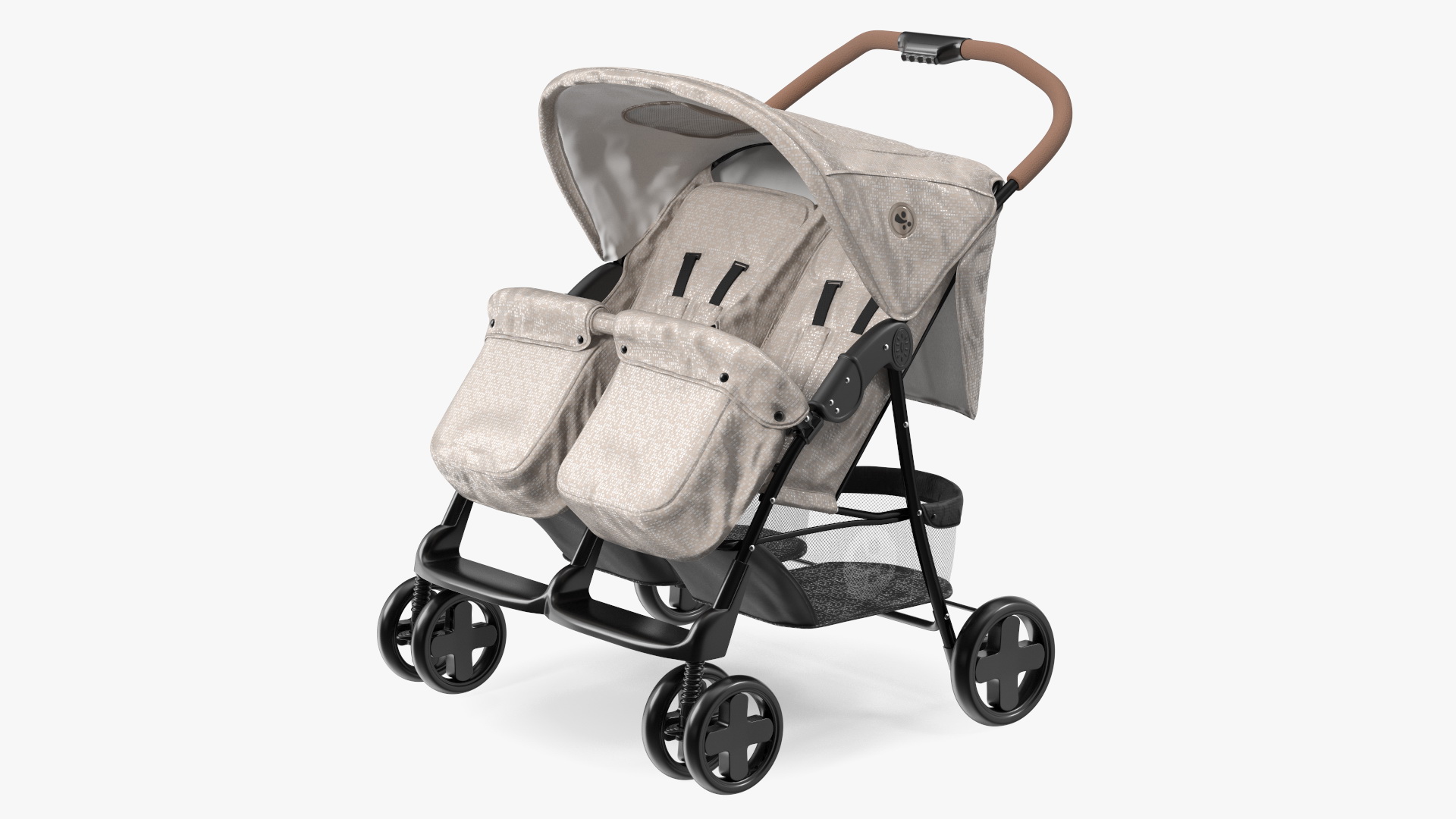 3D model Double Baby Stroller