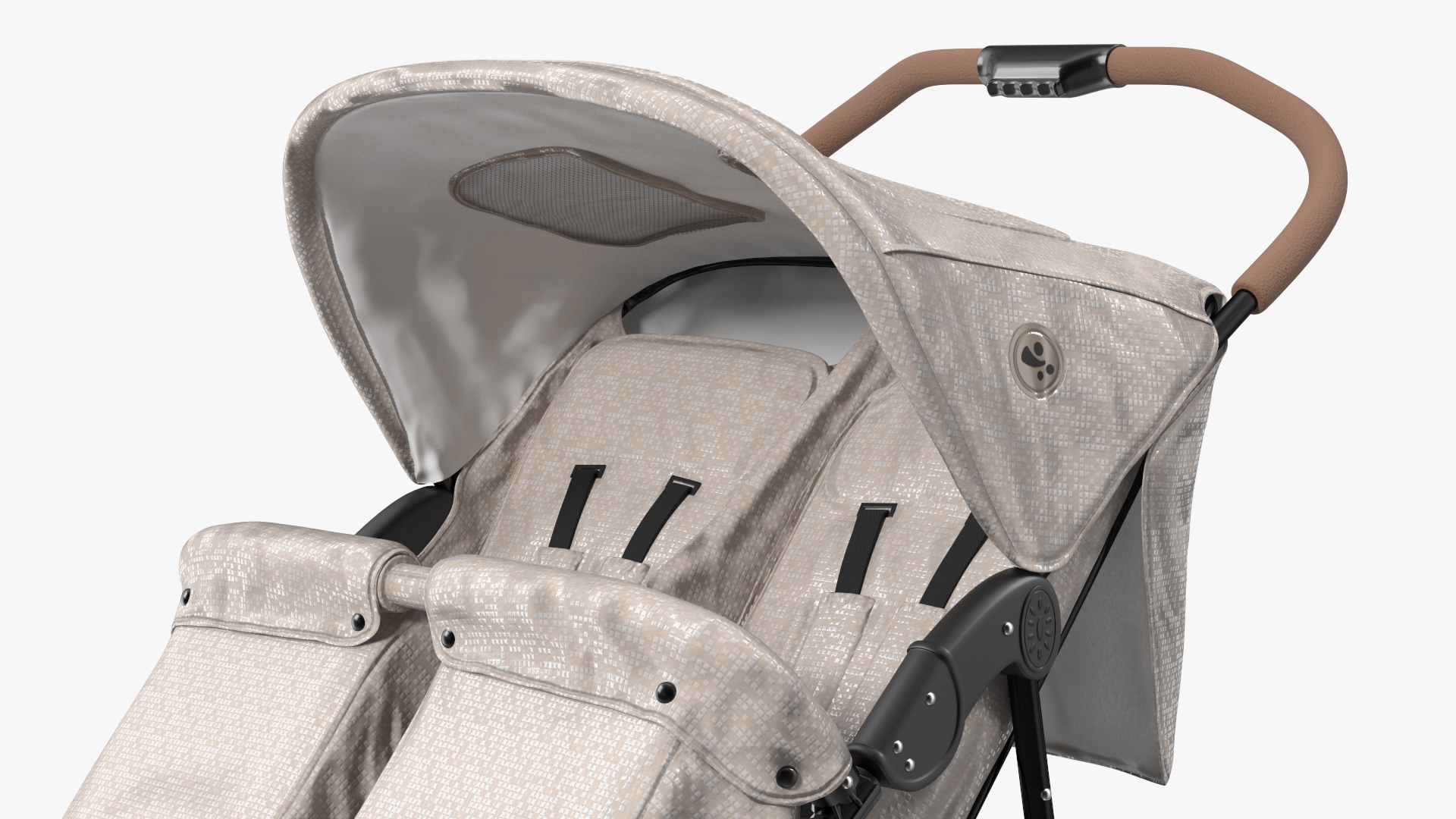 3D model Double Baby Stroller