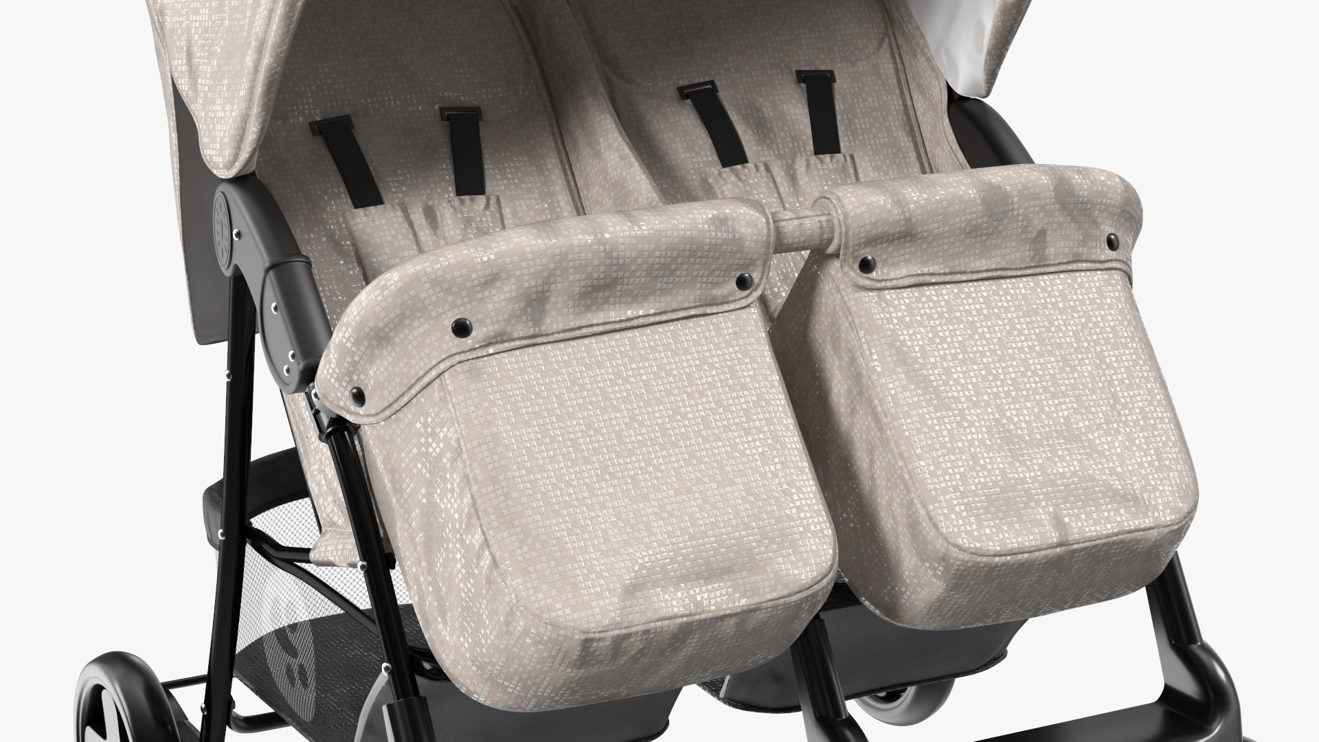 3D model Double Baby Stroller