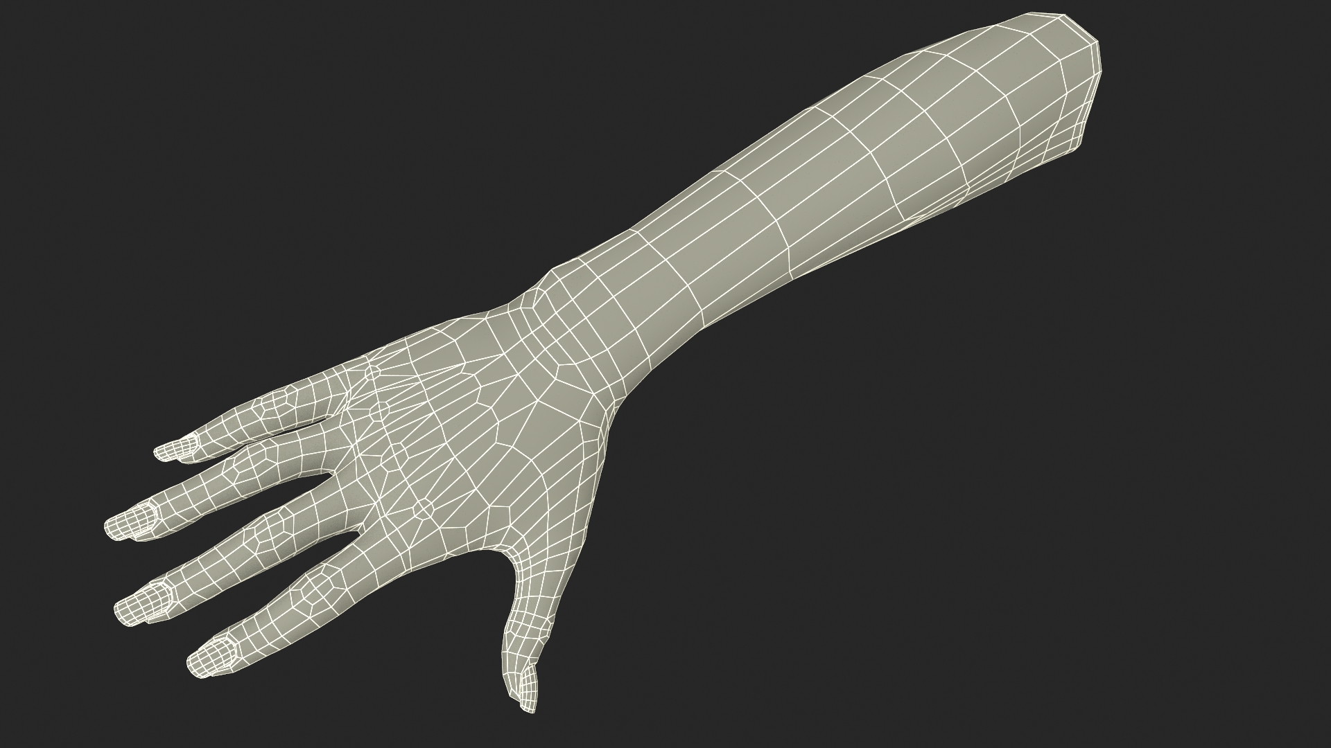 European Woman Hand Base Pose 3D model