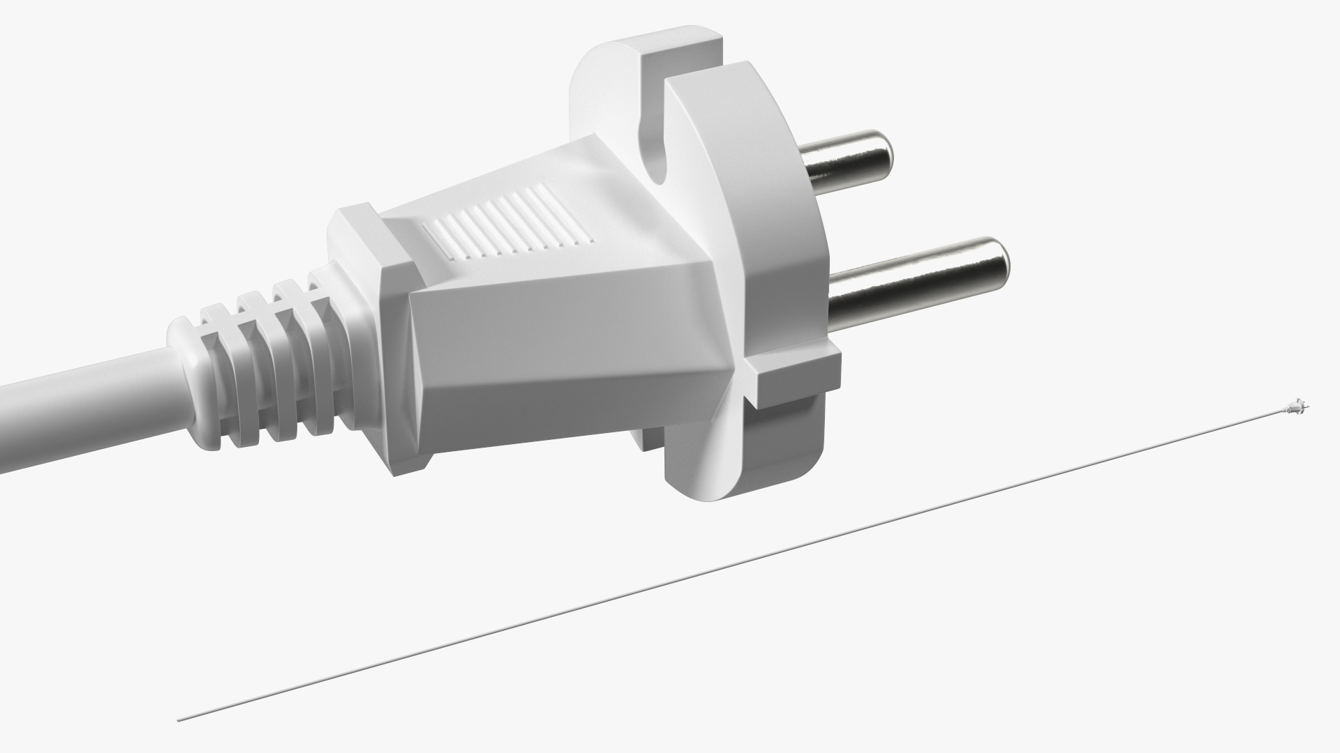 3D Europe Electric Plug Type E White model