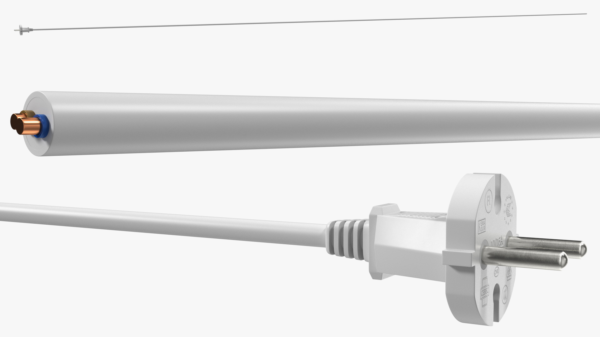 3D Europe Electric Plug Type E White model