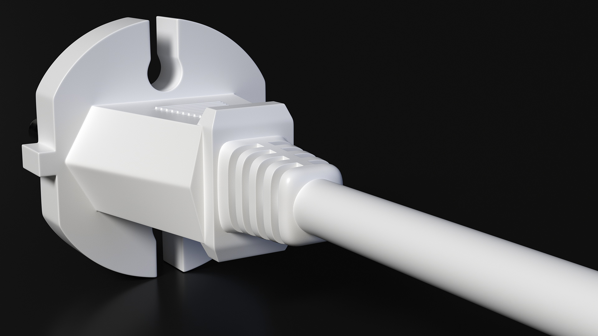 3D Europe Electric Plug Type E White model