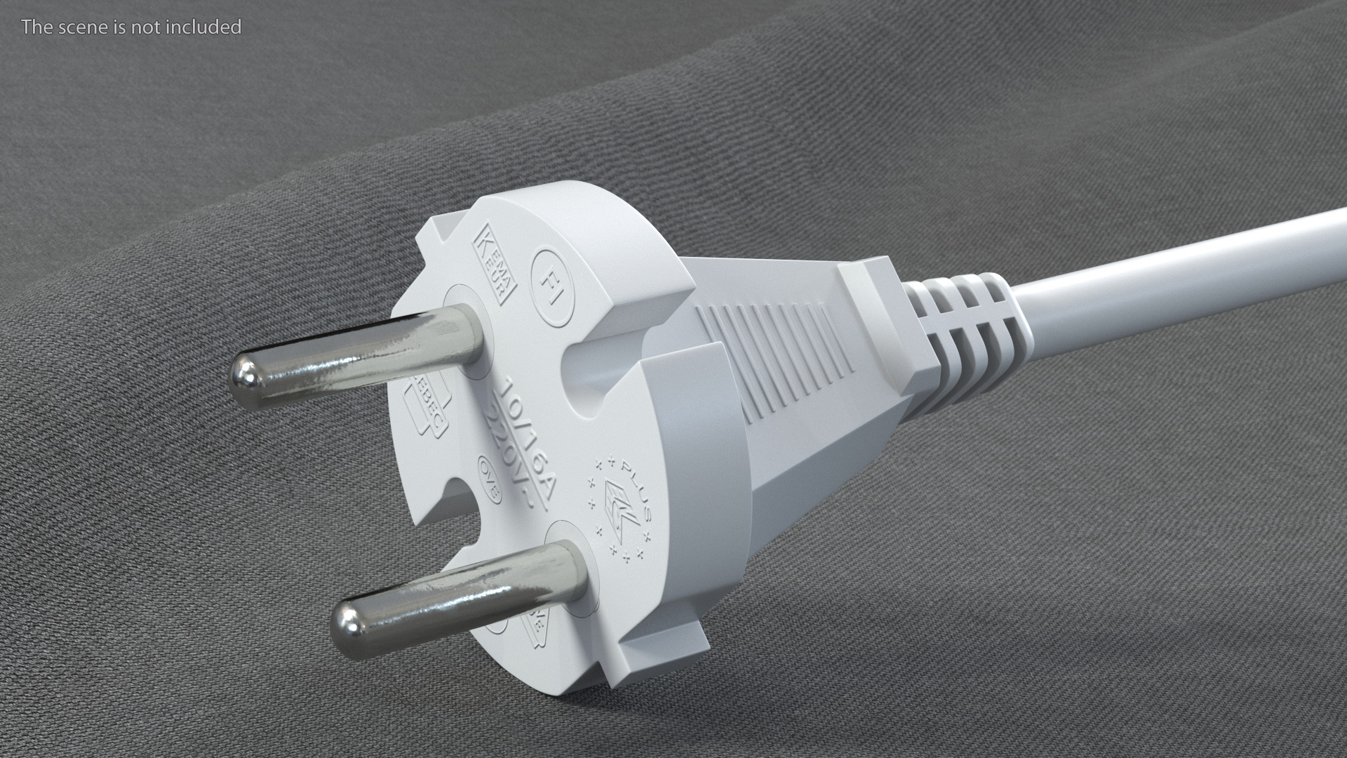 3D Europe Electric Plug Type E White model