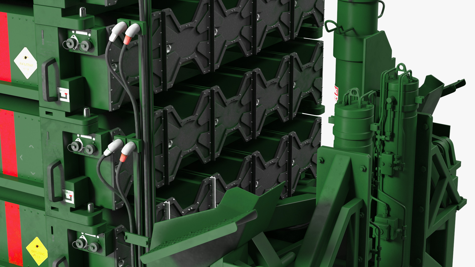 3D Folded Iron Dome Air Defense Batteries model