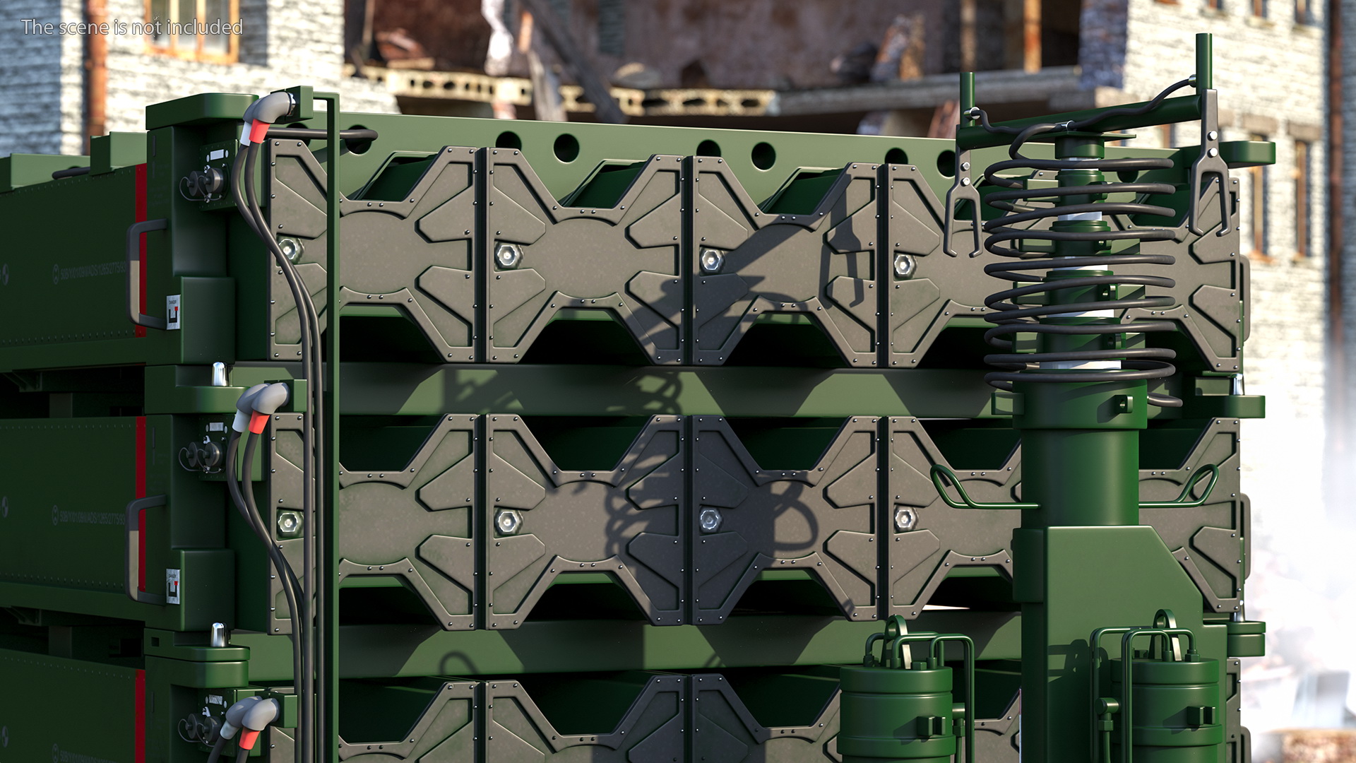 3D Folded Iron Dome Air Defense Batteries model