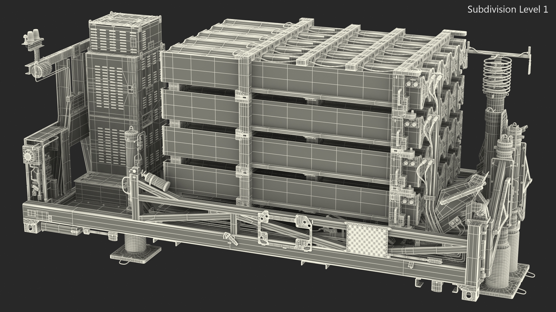 3D Folded Iron Dome Air Defense Batteries model